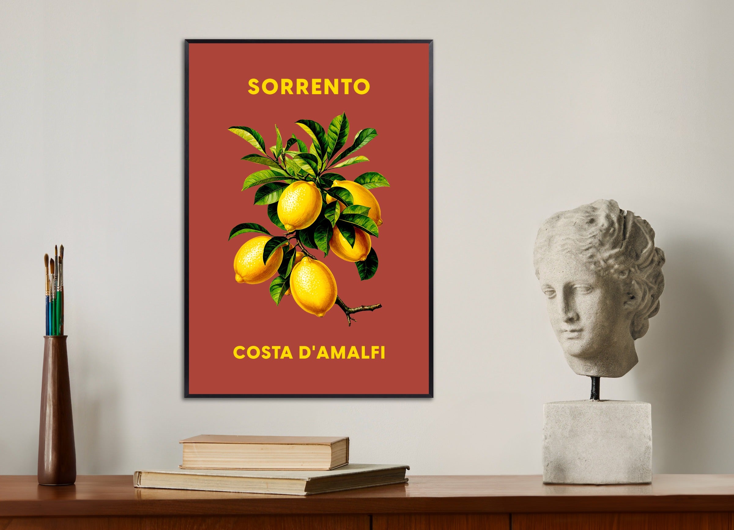 Poster with metal frame: Lemons of Sorrento - Amalfi Coast 02