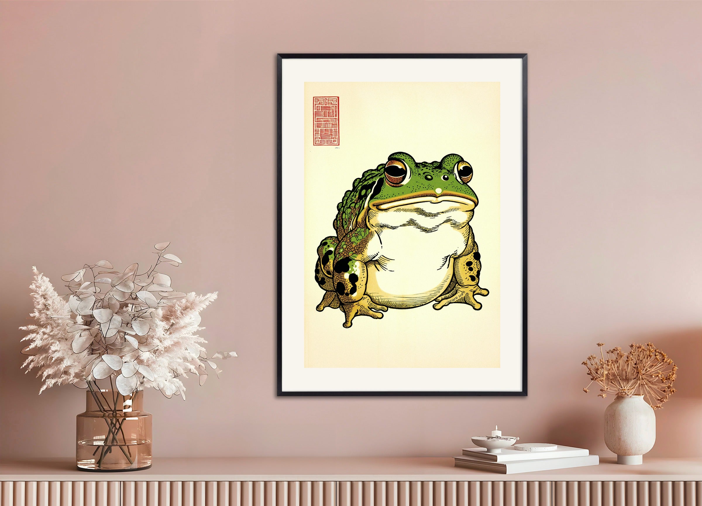 Poster with metal frame: Japanese toad 01