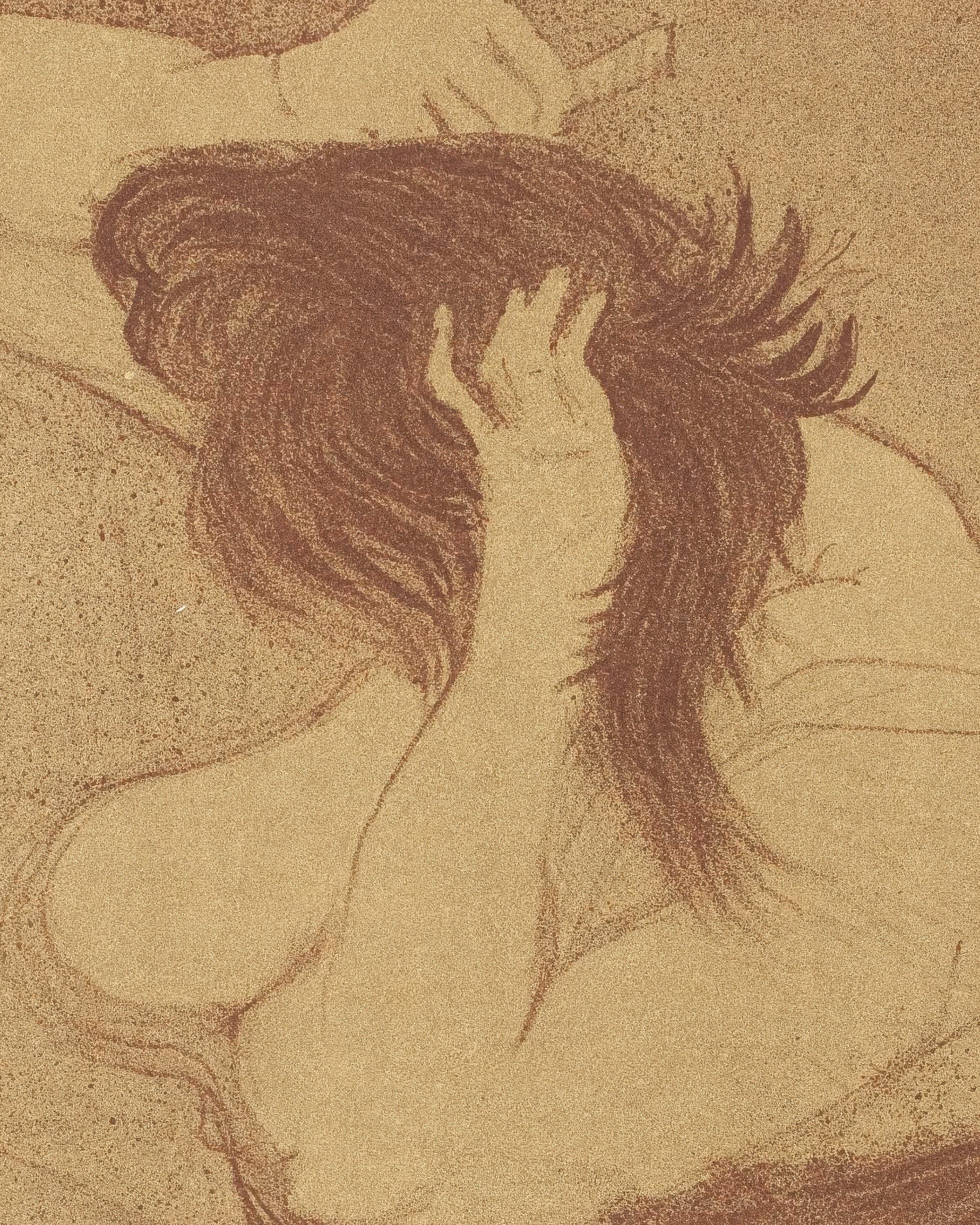 Woman combing her hair (Femme qui se peigne) (1896) by Henri de Toulouse-Lautrec Poster