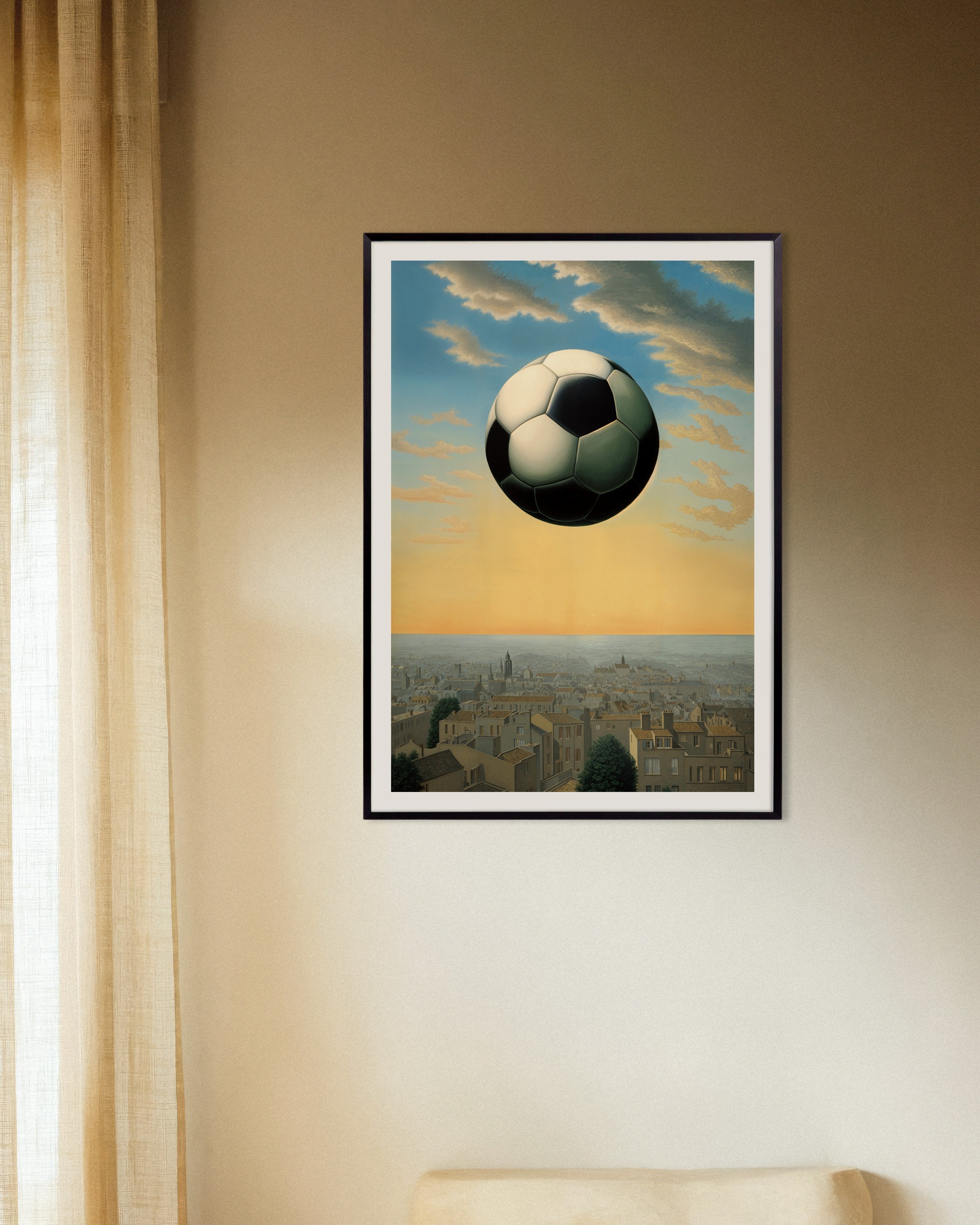 Poster of Football Rules the World, with metal frame