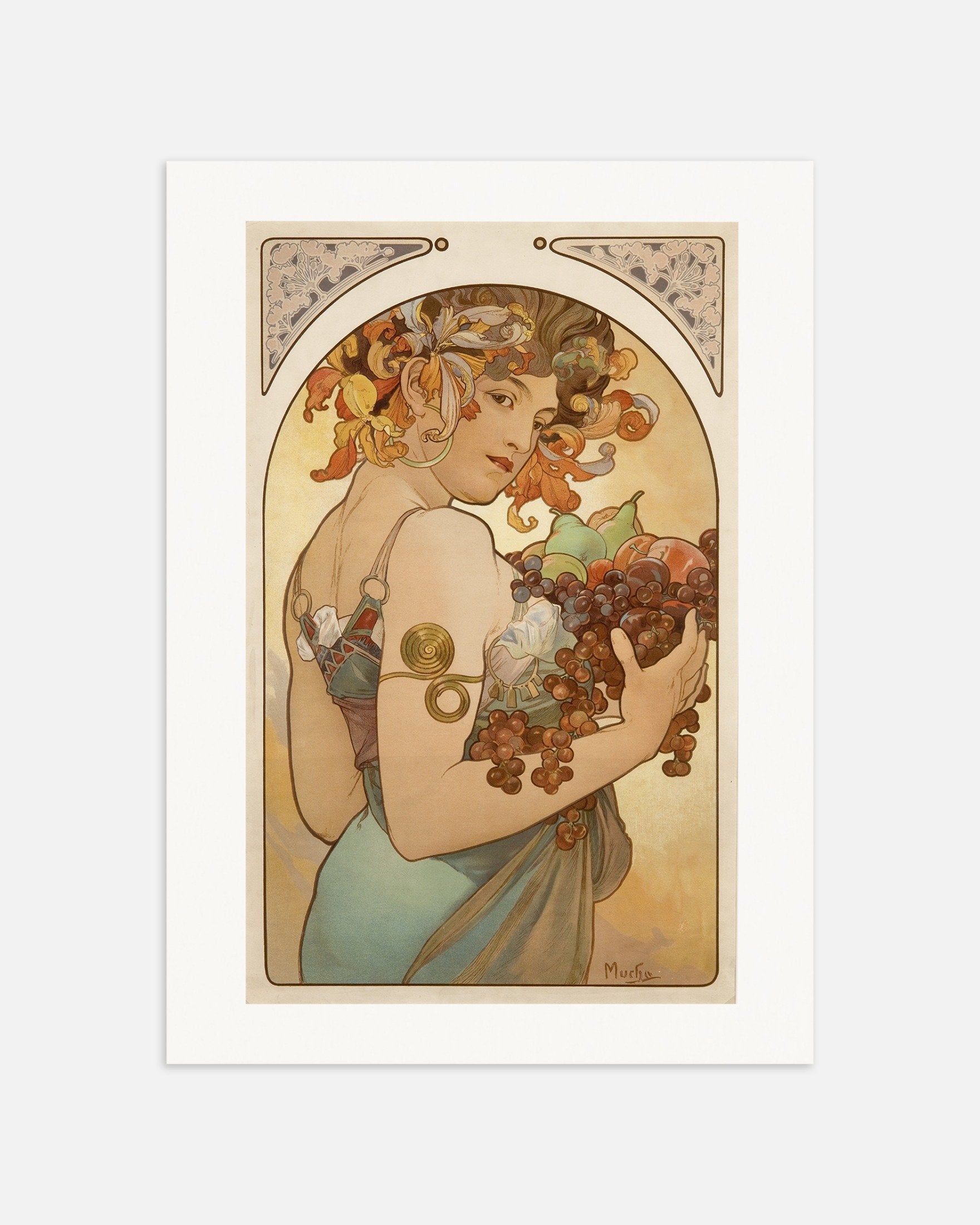 Poster of Fruit by Alfons Mucha, thumbnail