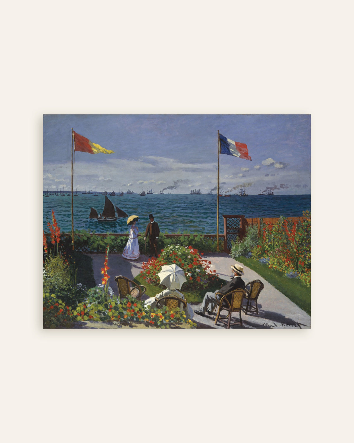 Poster of Garden at Sainte-Adresse (1867) by Claude Monet, thumbnail