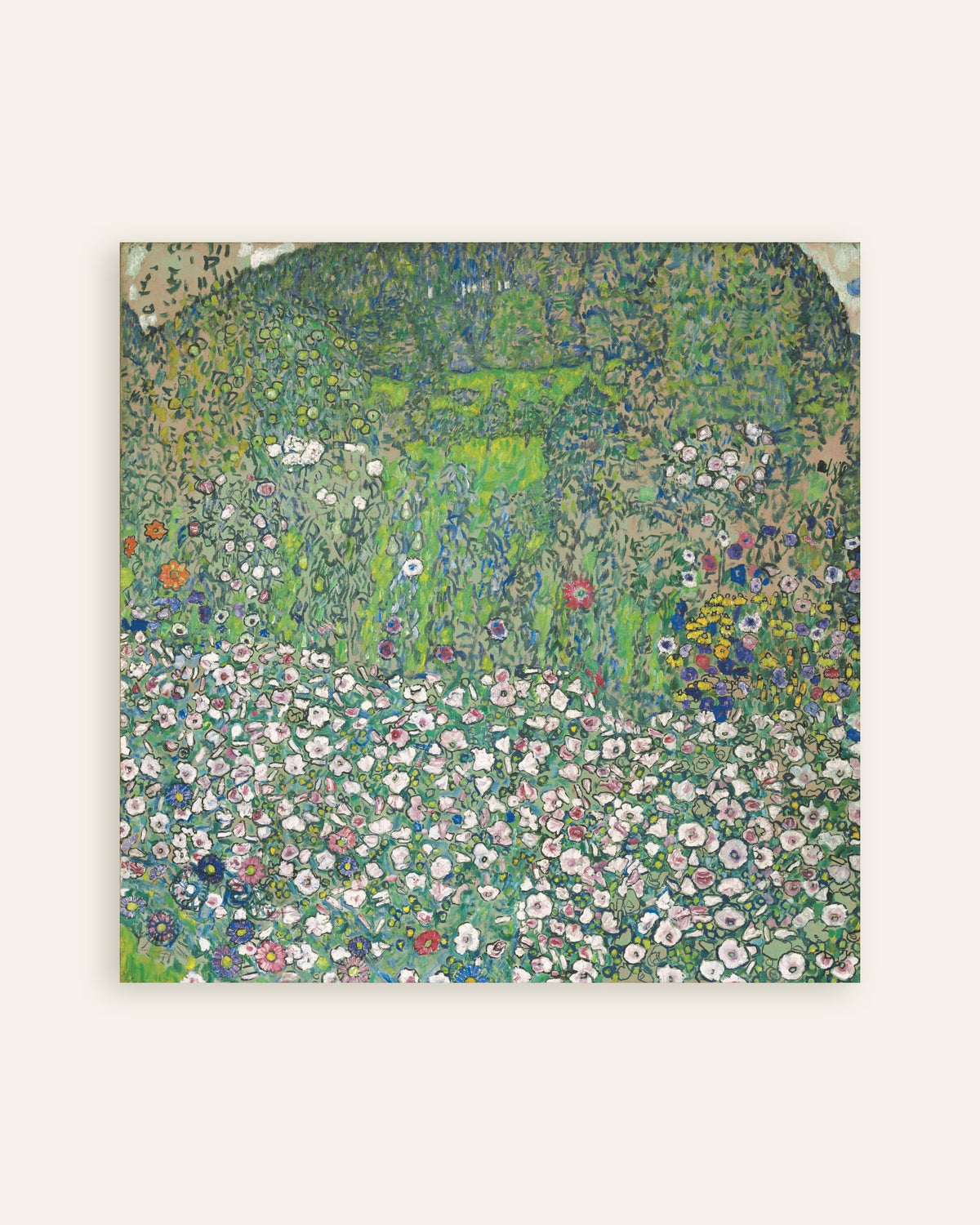 Poster av Hagelandskap med høyde (1916) av Gustav Klimt, miniatyr