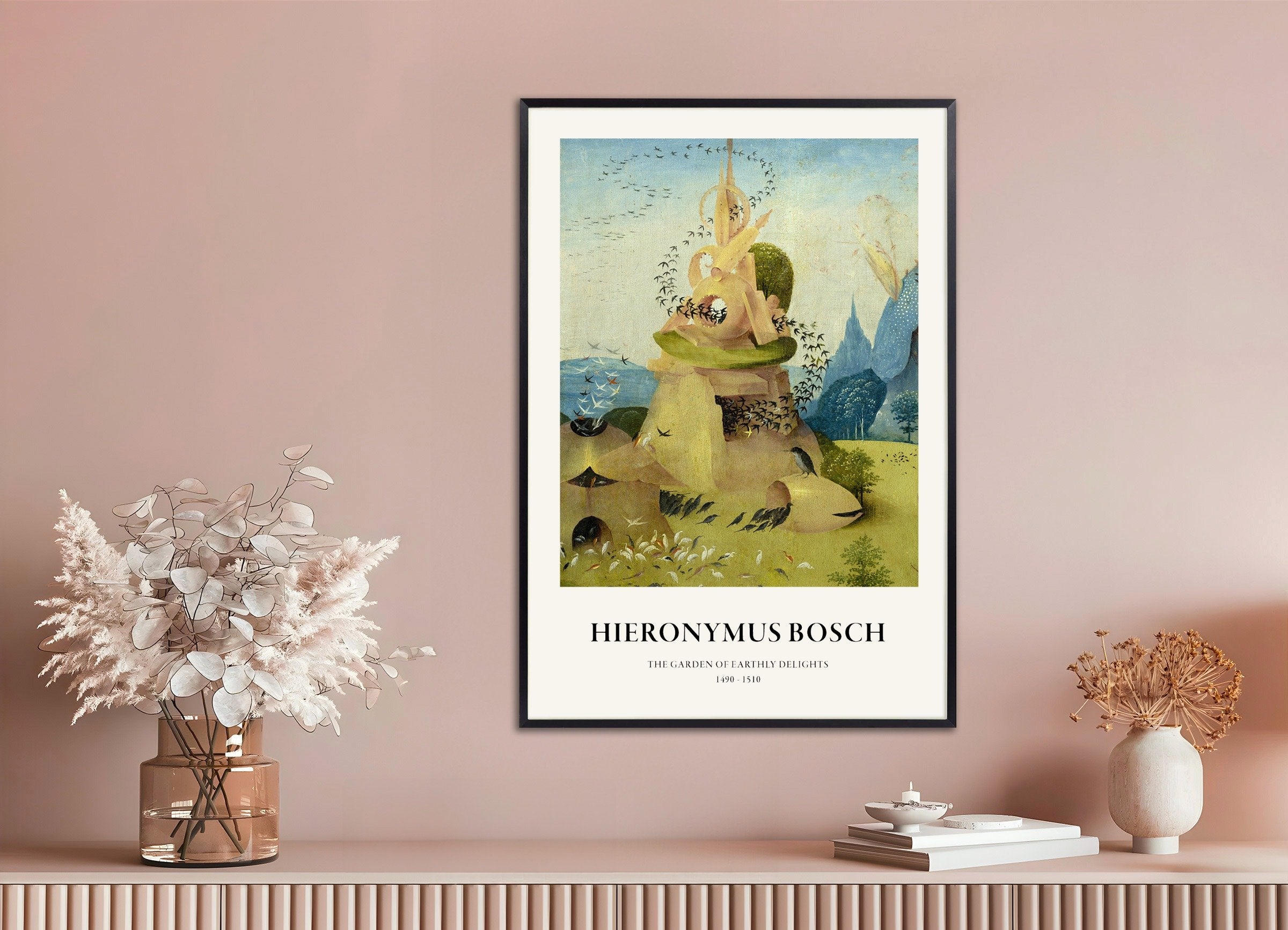 Poster of Garden of Earthly Delights Print, Detail 02, with metal frame