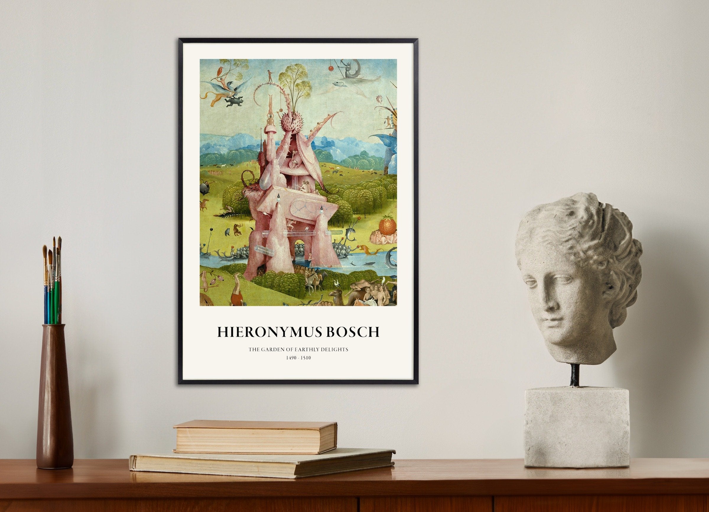 Poster of Garden of Earthly Delights Print, Detail 03, with metal frame