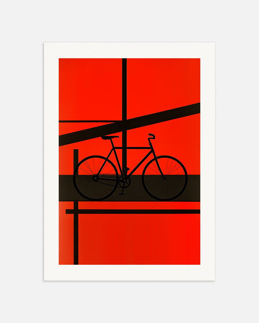 Poster of Geometric abstract art poster, bike, thumbnail