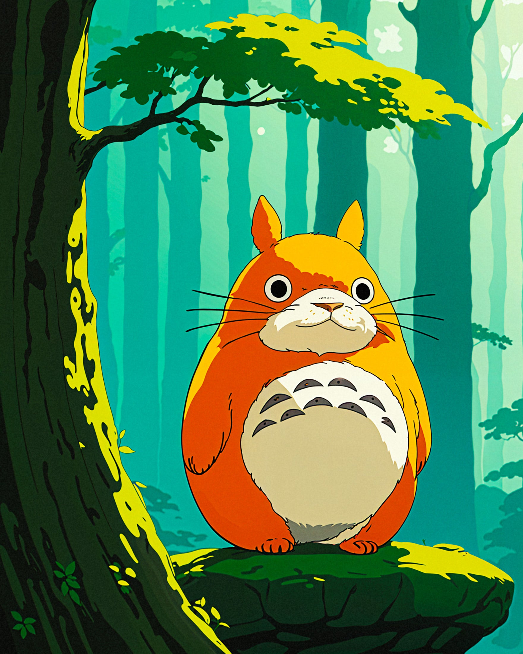 Plakat Studio Ghibli, Totoro i medytacja