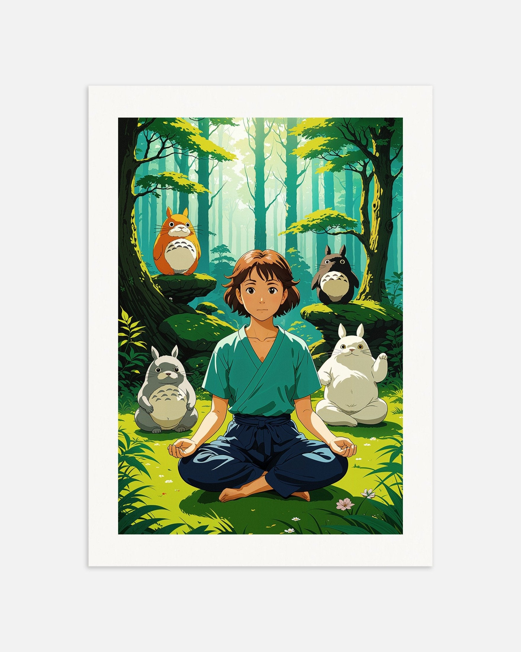 Poster of Ghibli Poster, Totoro and Meditation, thumbnail