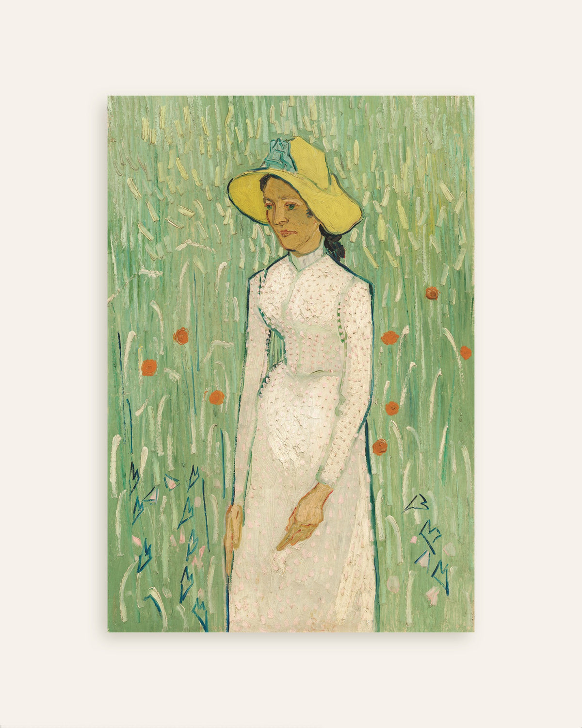 Poster av Jente i hvitt (1890) av Vincent van Gogh, miniatyr