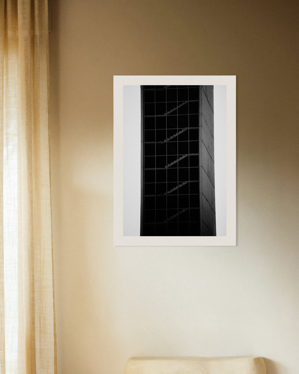 Plakat «Tårn med glasstrapp»