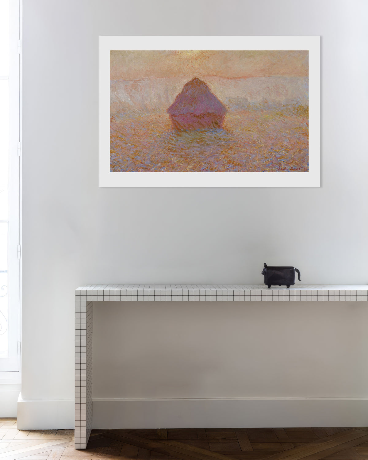 Plakat Kornstakk, sol i disen (1891) av Claude Monet