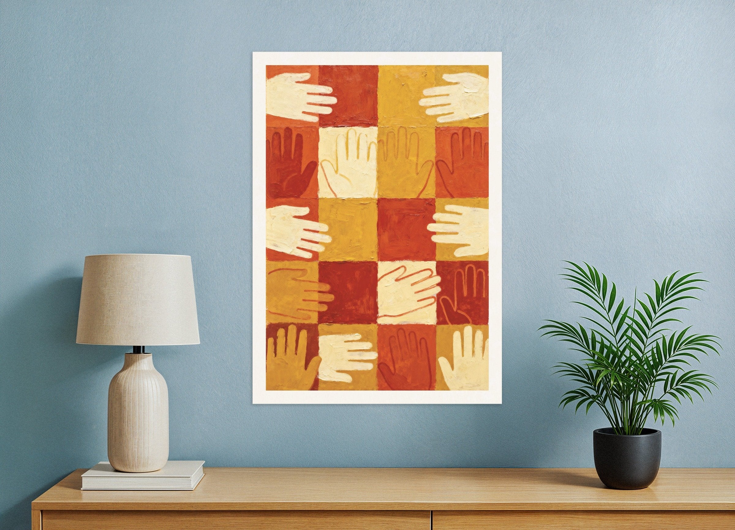 Poster of Hands poster - Fraternity and unity wall art