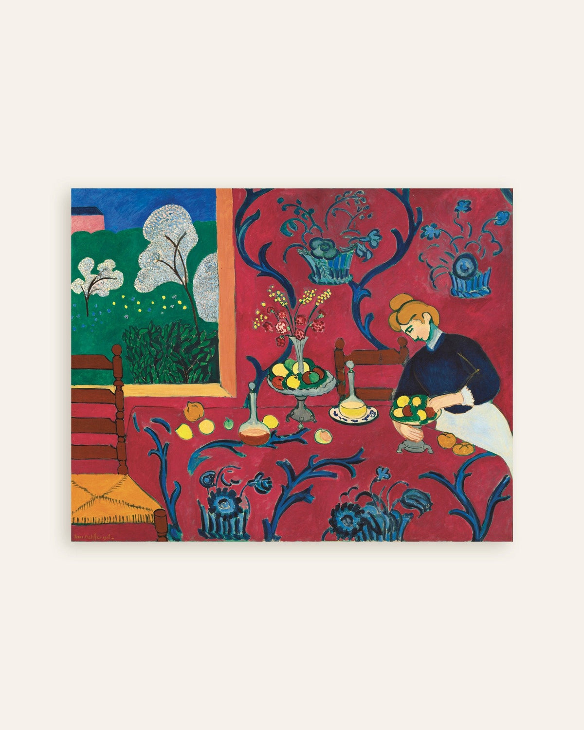 Poster av Harmoni i rødt (1908) av Henri Matisse, miniatyrbilde