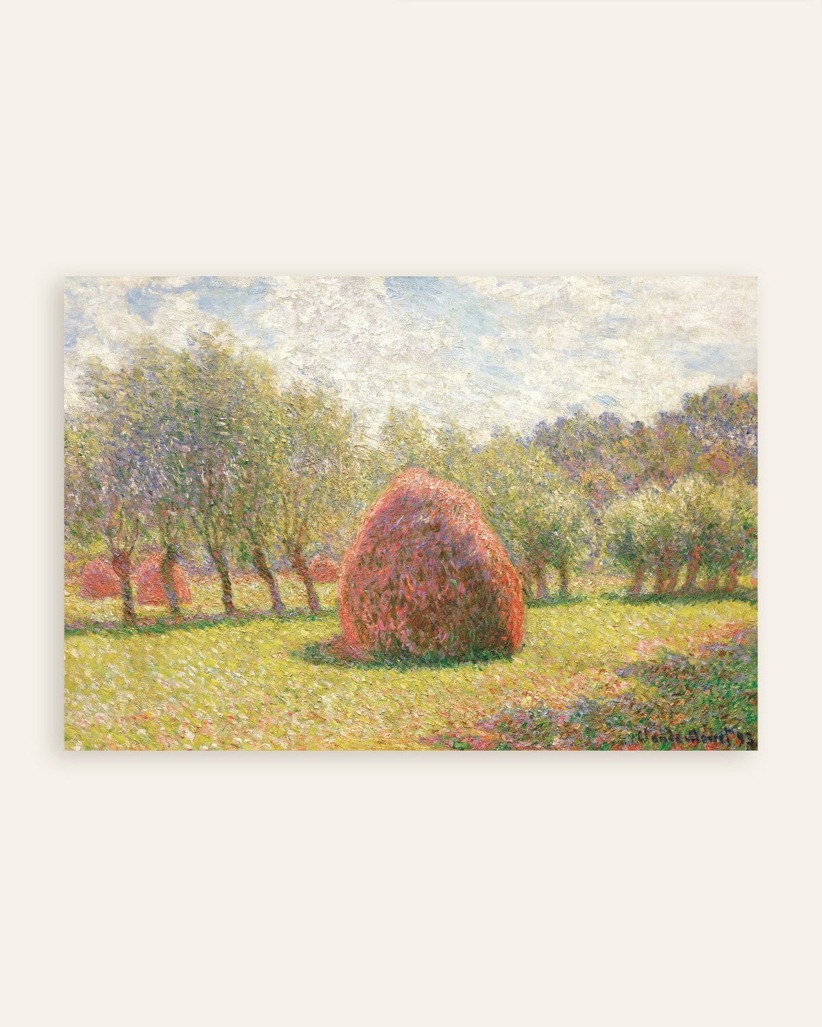 Plakat Høystakker i Giverny (1893) av Claude Monet, miniatyr