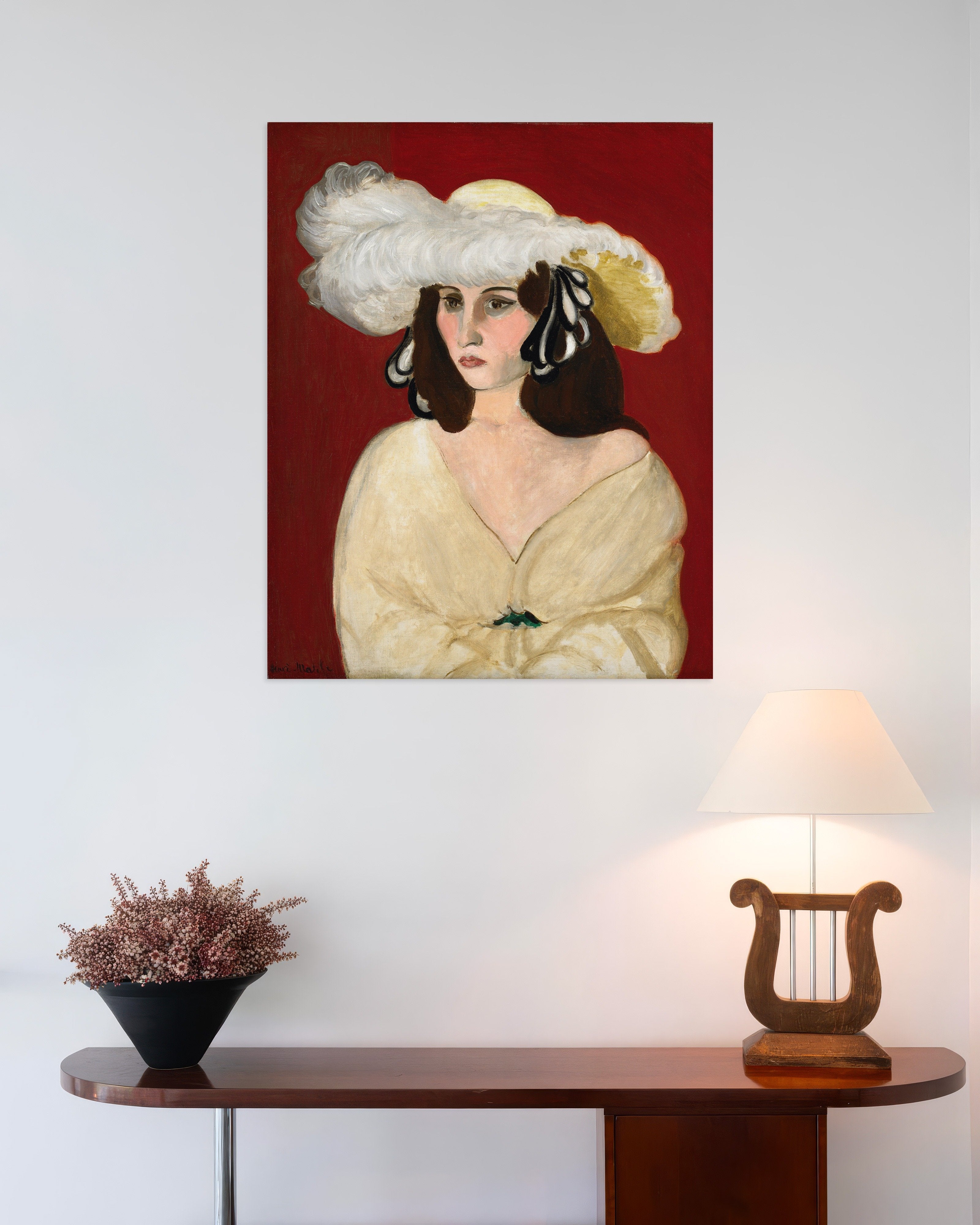 Poster of Henri Matisse White Plumes poster (1919)