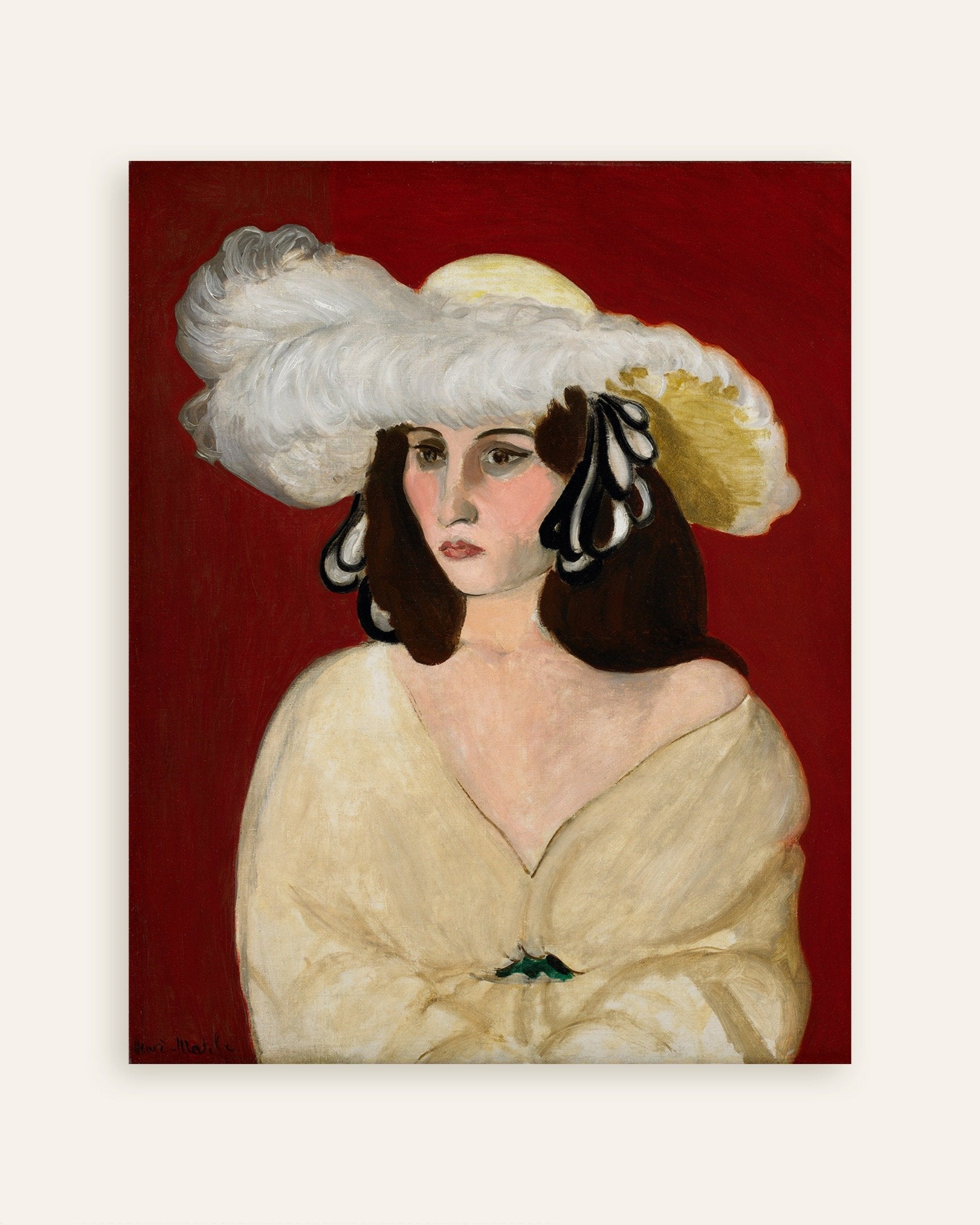 Poster of Henri Matisse White Plumes poster (1919), thumbnail