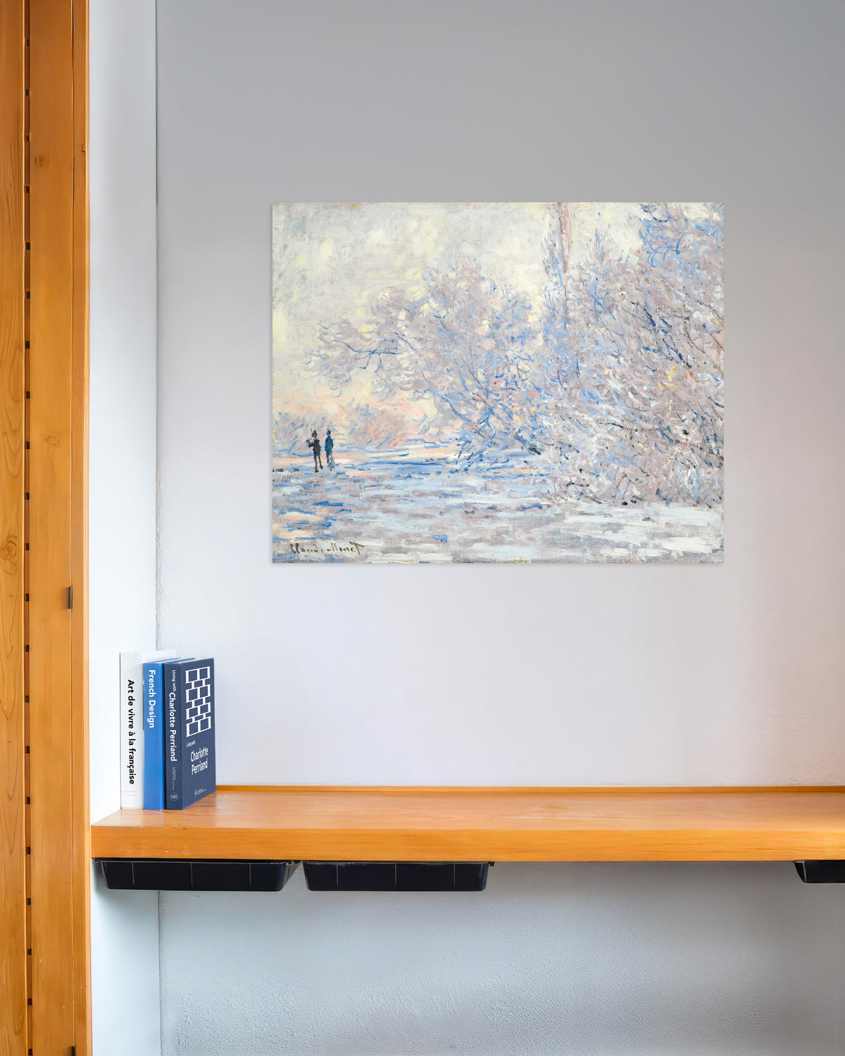 Poster of Hoarfrost at Giverny (1885) by Claude Monet
