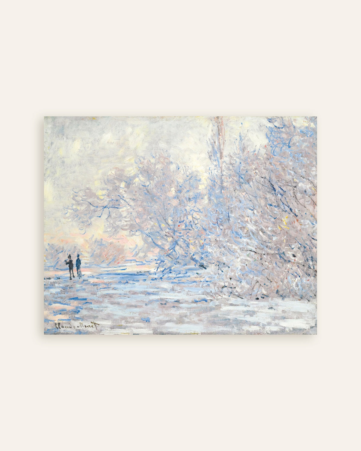 Poster of Hoarfrost at Giverny (1885) by Claude Monet, thumbnail
