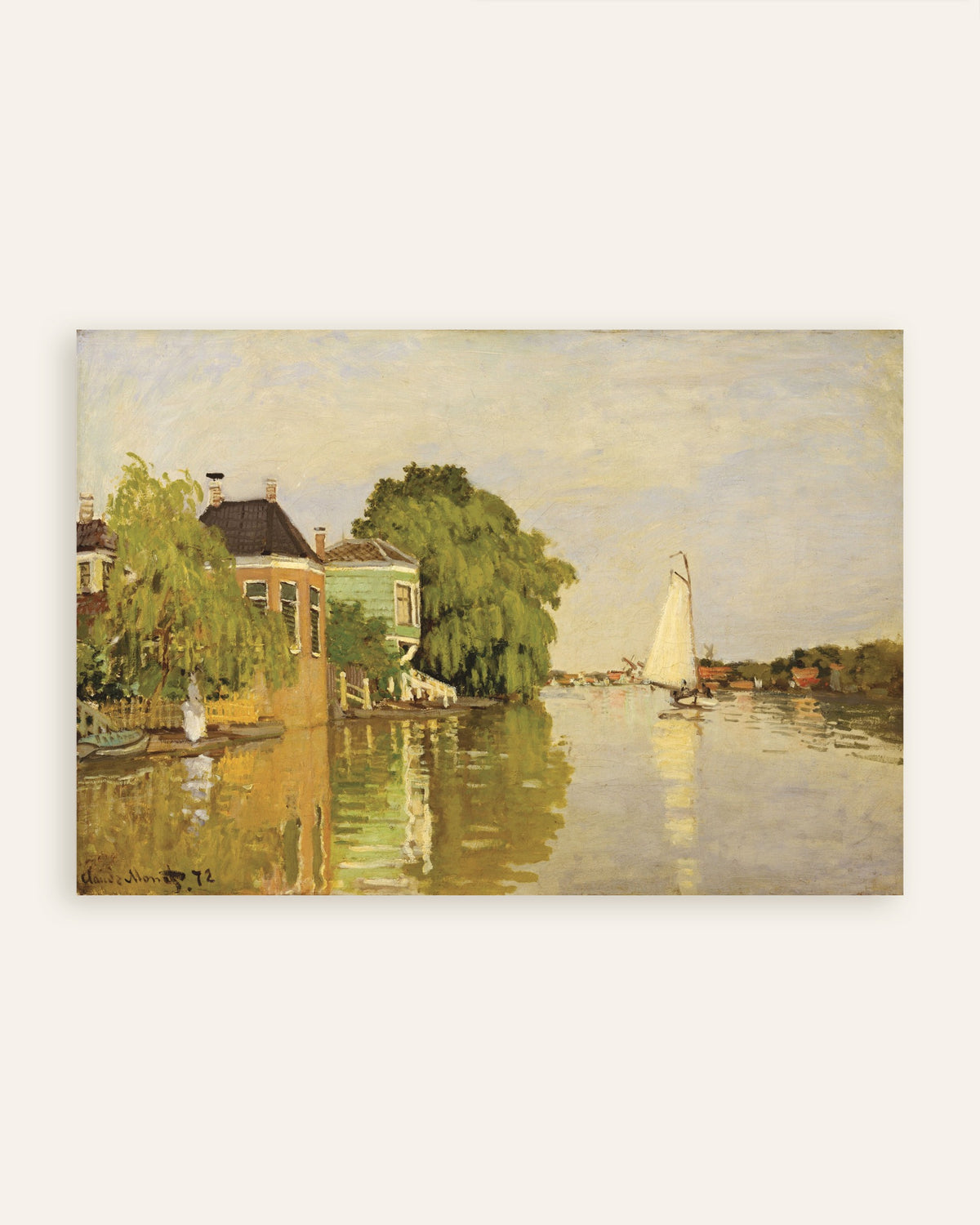 Plakat Hus ved Achterzaan (1871) av Claude Monet, miniatyr