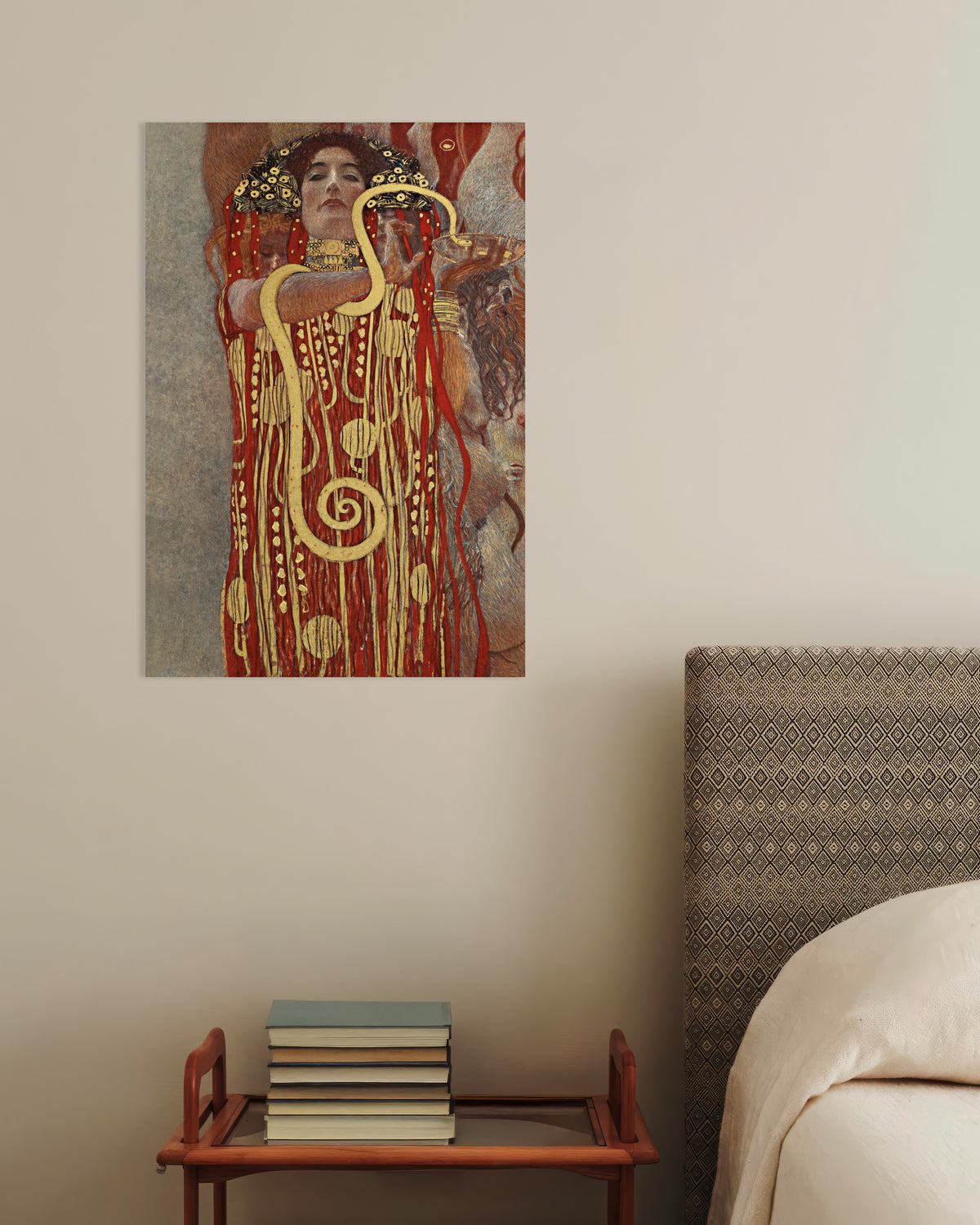 Poster of Hygieia, Detail of Medicine (1907) by Gustav Klimt
