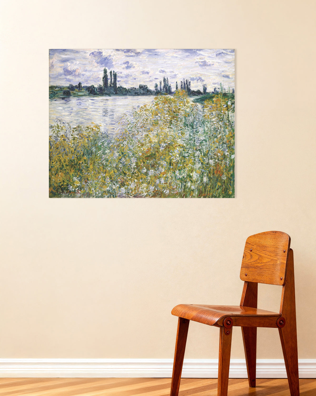 Plakat Blomsterøya ved Vétheuil (1880) av Claude Monet
