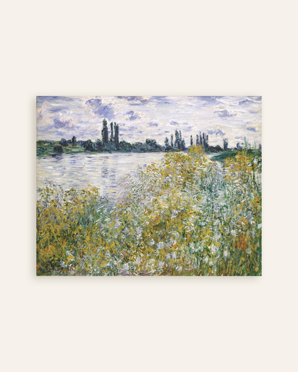 Plakat Blomsterøya ved Vétheuil (1880) av Claude Monet, miniatyr