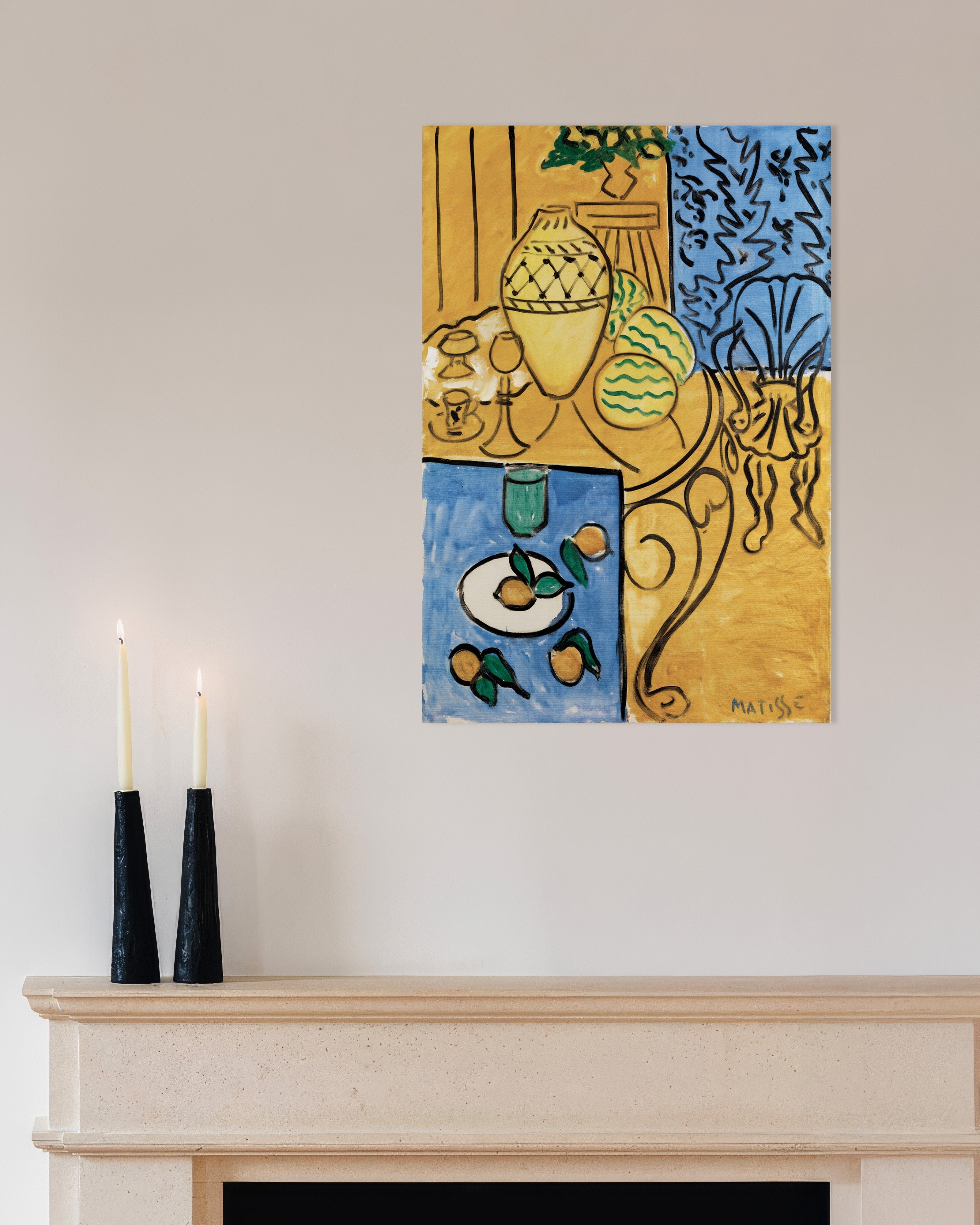 Matisse Interior Yellow & Blue 1946 Print | Posterscape