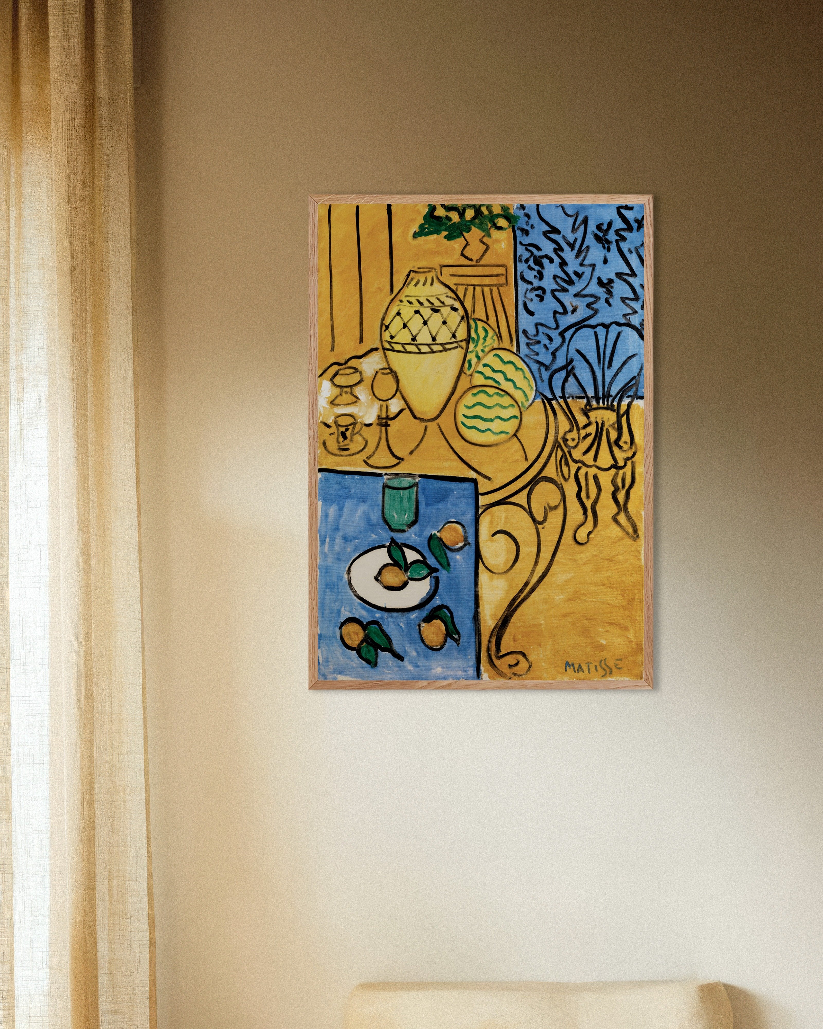 Matisse Interior Yellow & Blue 1946 Print | Posterscape