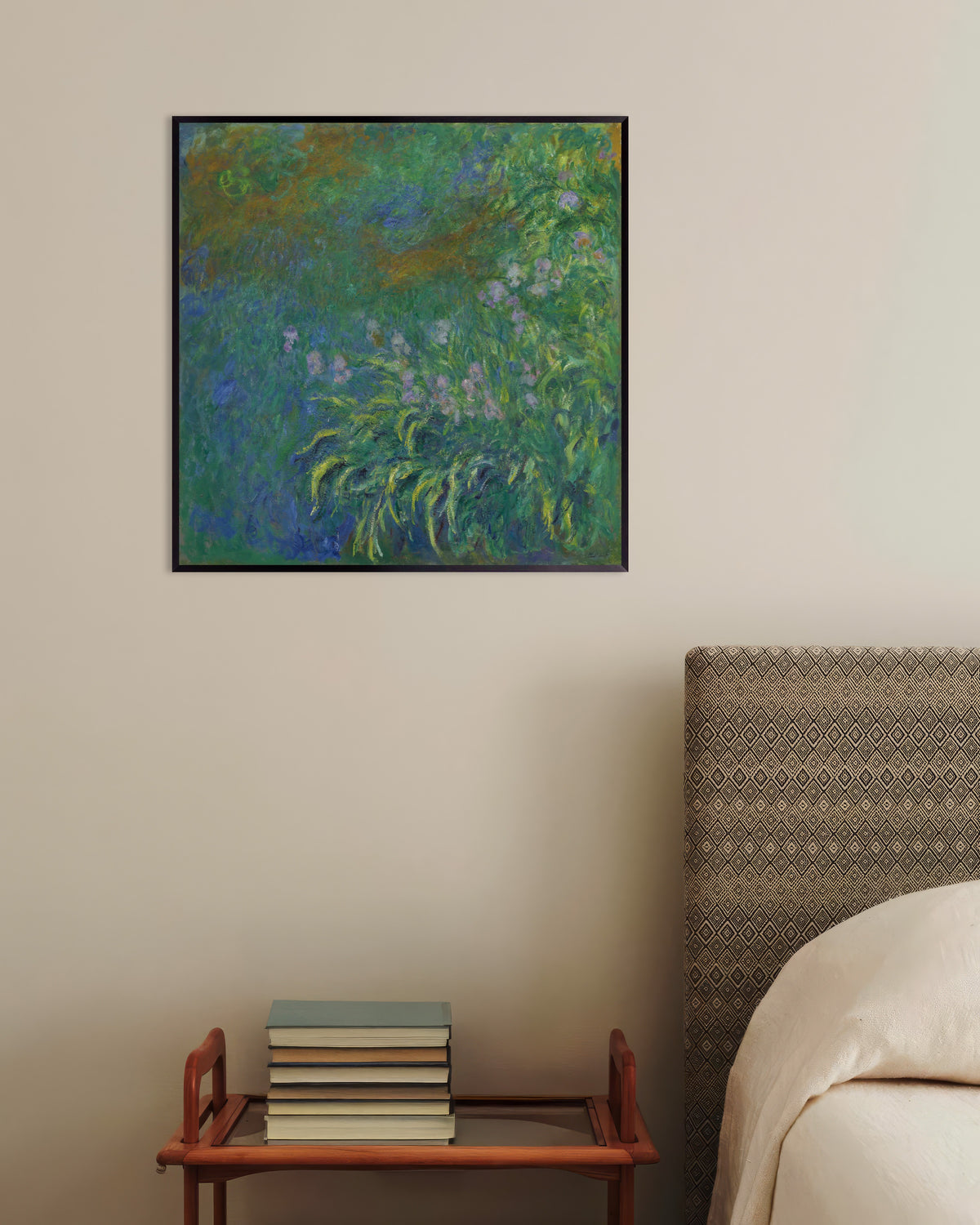 Plakat Iris (1914–1917) av Claude Monet med metallramme