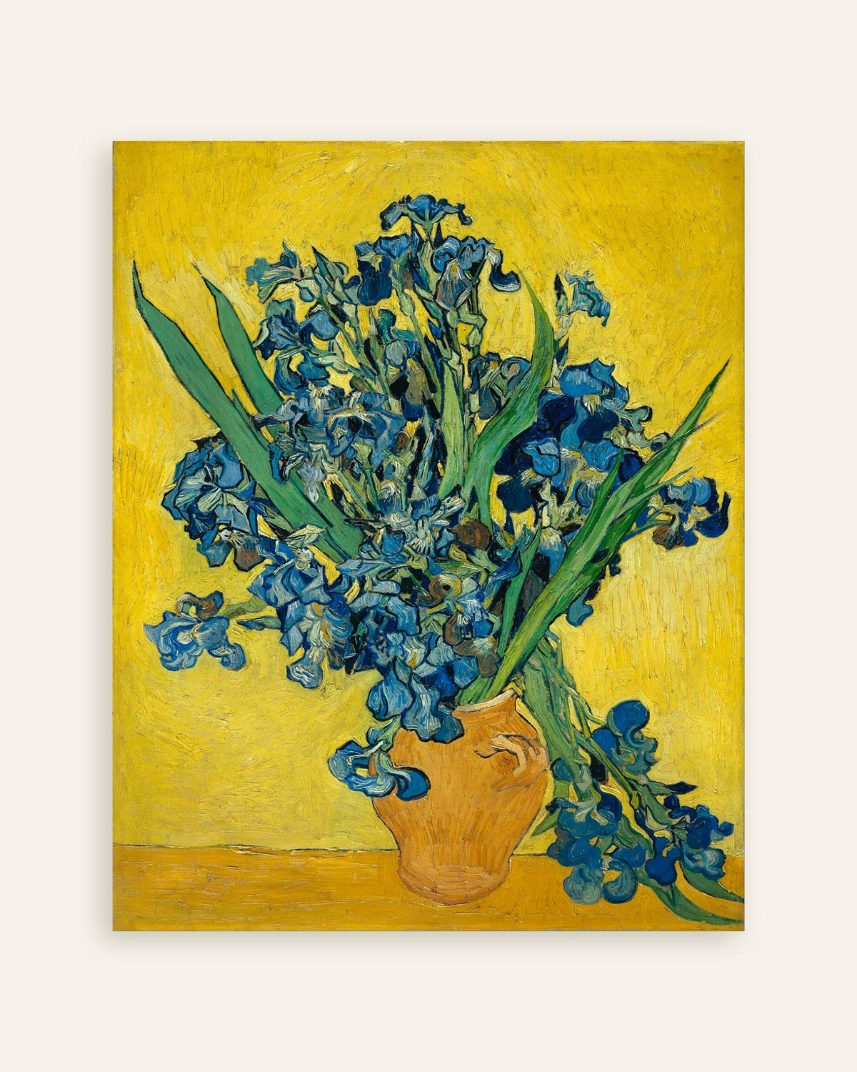 Poster av Iris i en vase (1890) av Vincent van Gogh, miniatyrbilde