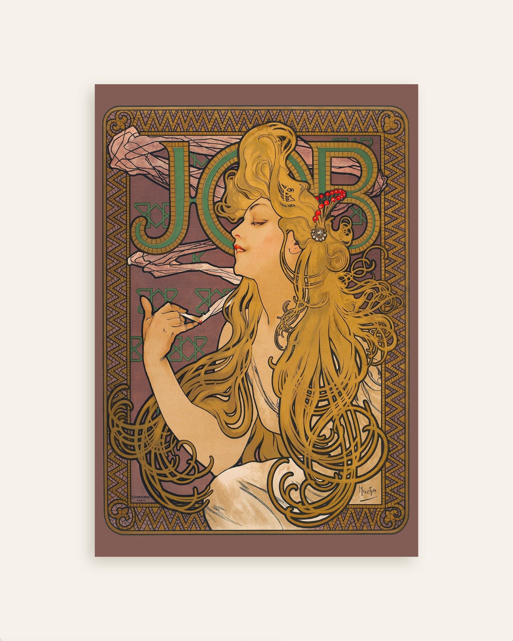Poster of Job (1896) by Alfons Mucha - Print, thumbnail