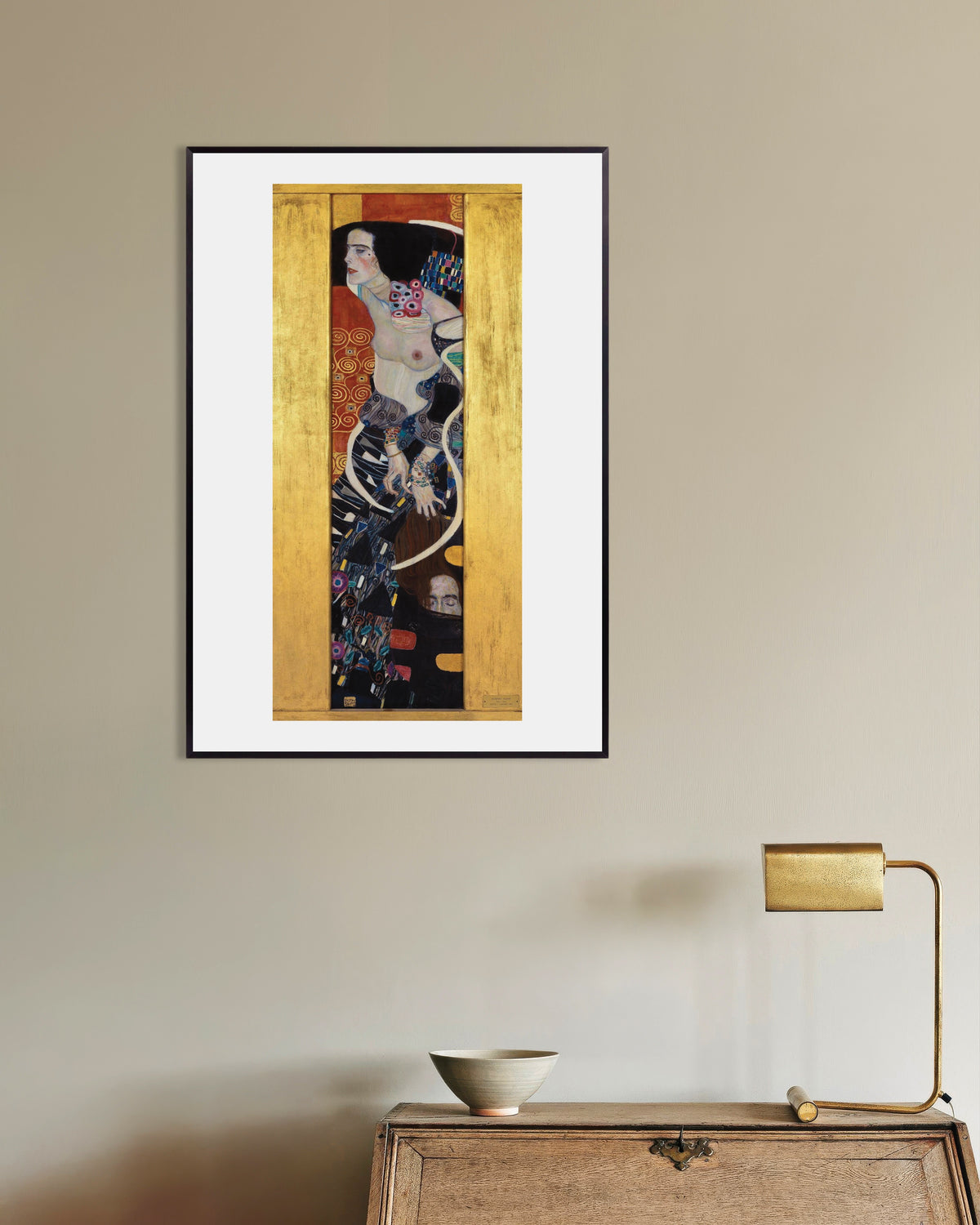 Plakat Judith II (1909) av Gustav Klimt med metallramme