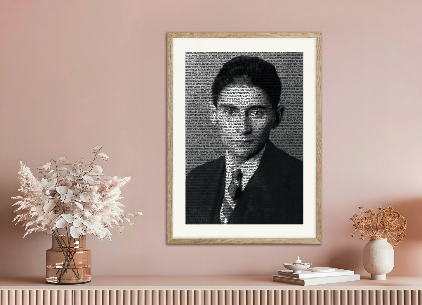 Poster of Kafka poster, with natural wooden frame