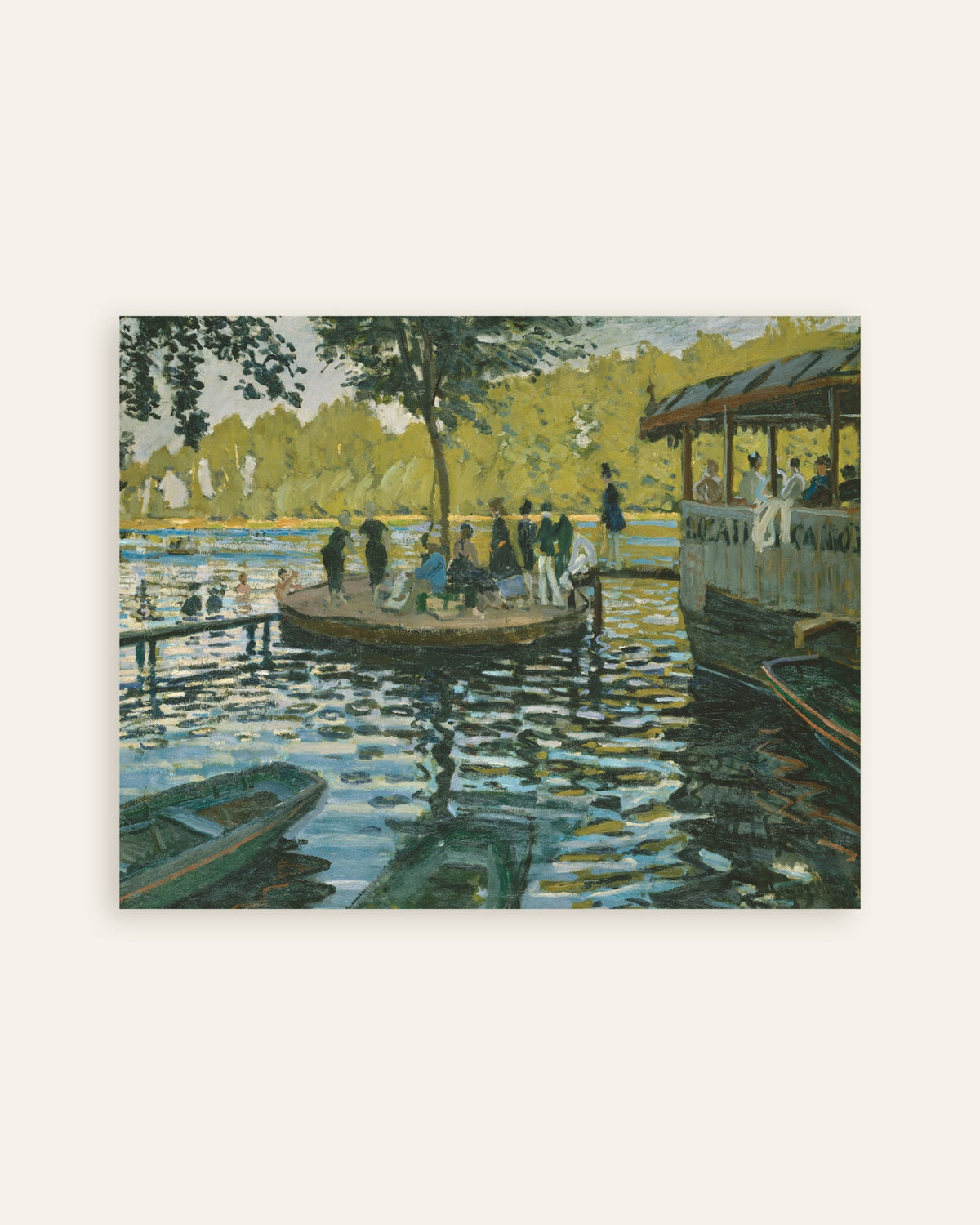 Plakat La Grenouillère (1869) av Claude Monet, miniatyr