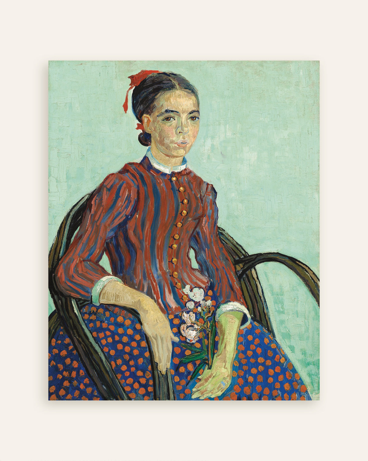 Poster av La Mousmé (1888) av Vincent van Gogh, miniatyrbilde