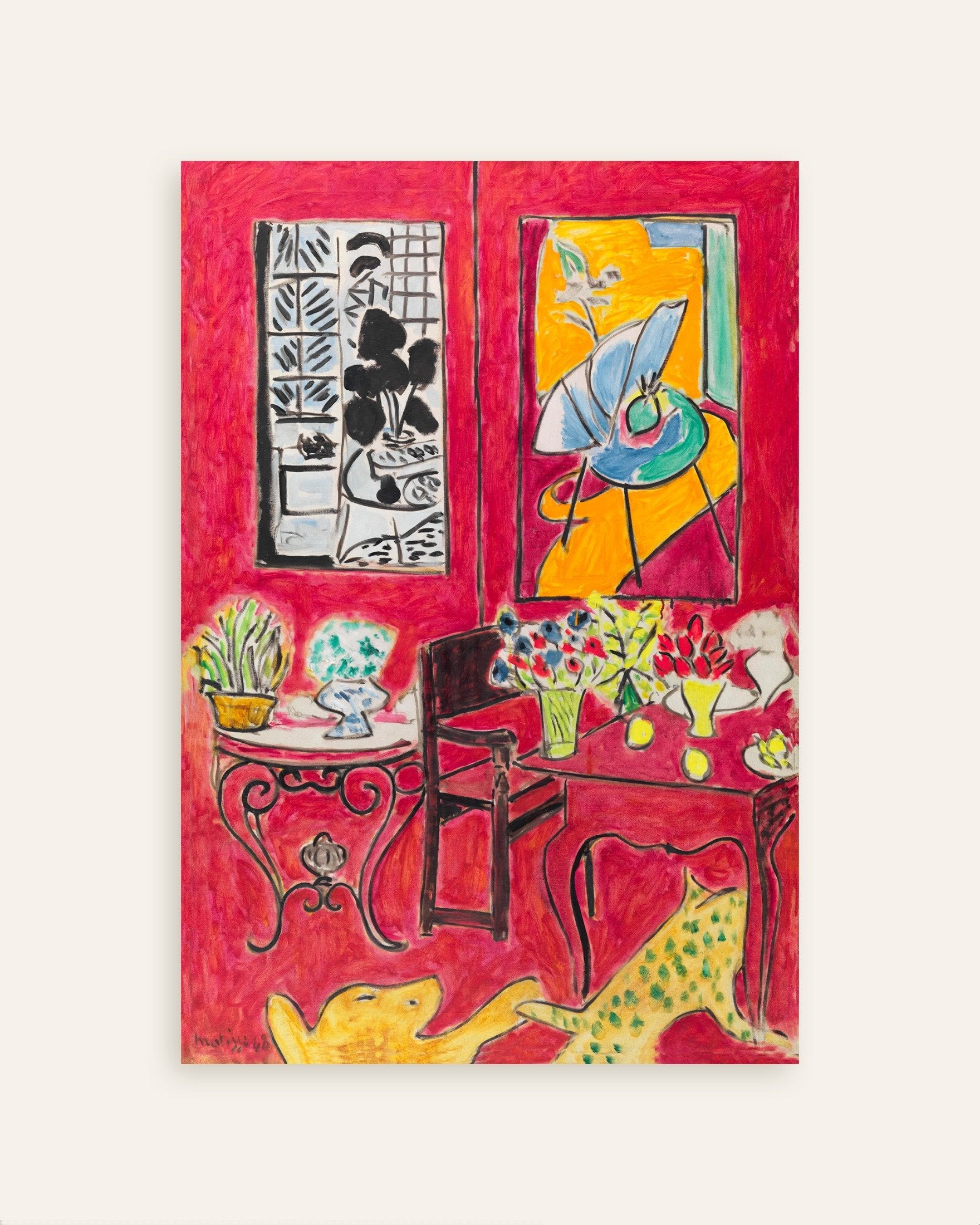 Poster of Large red interior (1946) by Henri Matisse - Poster, thumbnail