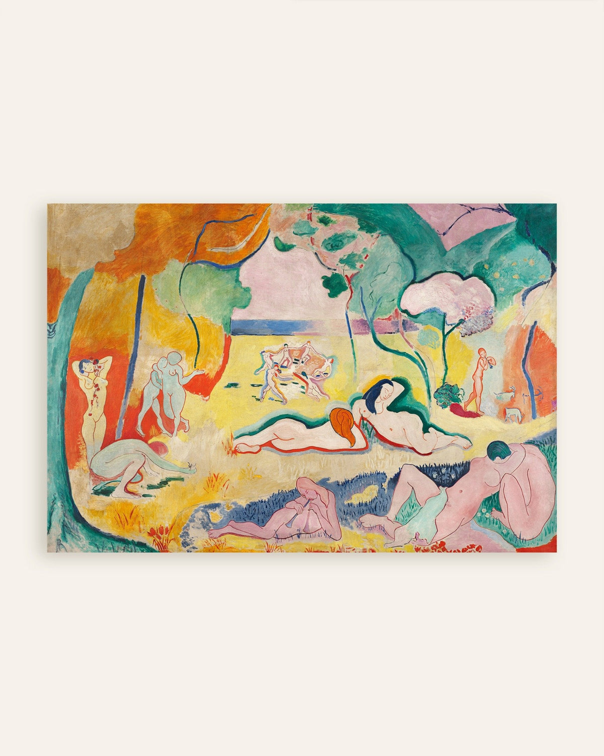 Poster av Le bonheur de vivre (Livsglede) (1905) av Henri Matisse, miniatyr