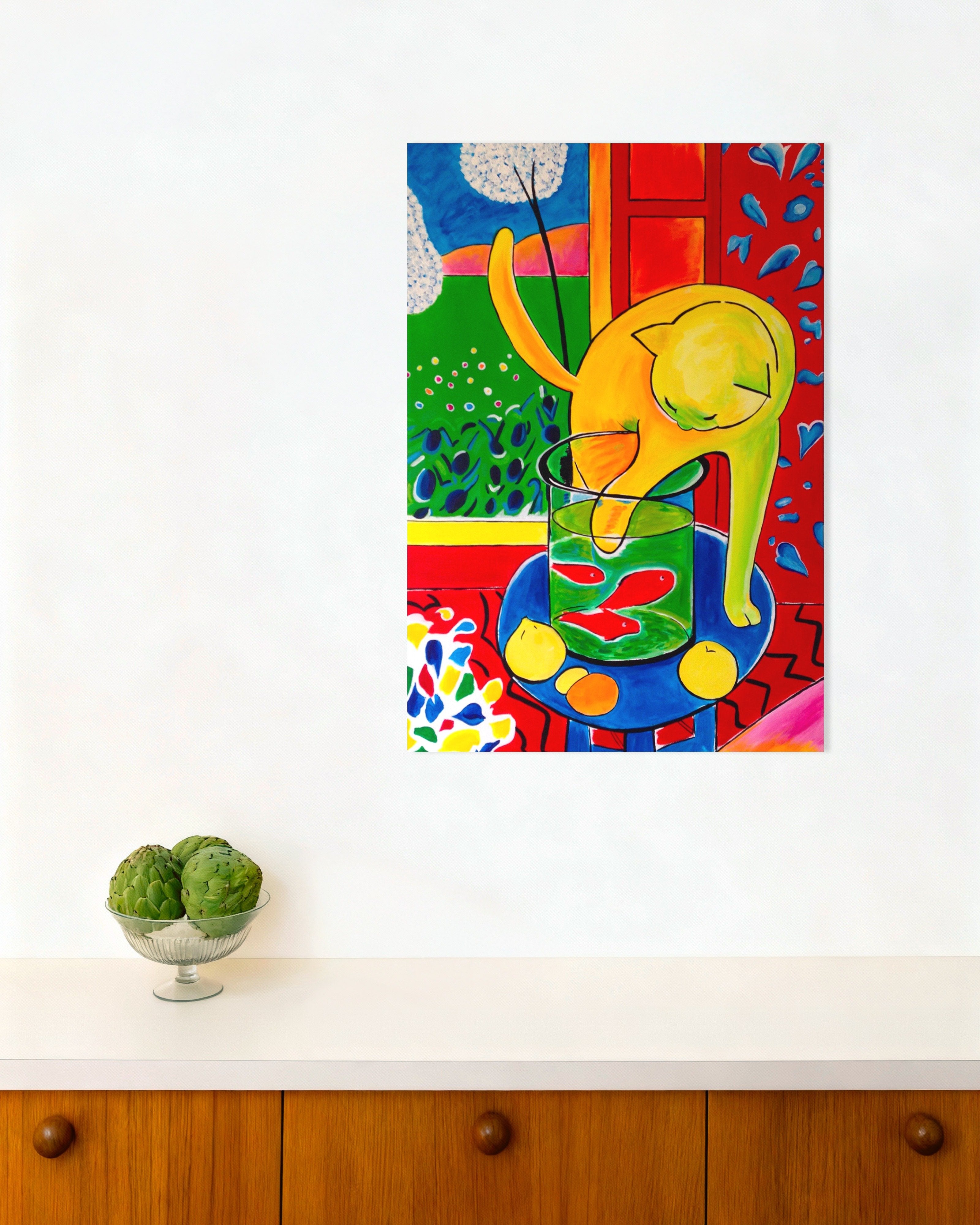Matisse Goldfish Cat 1914 Art Poster | Posterscape