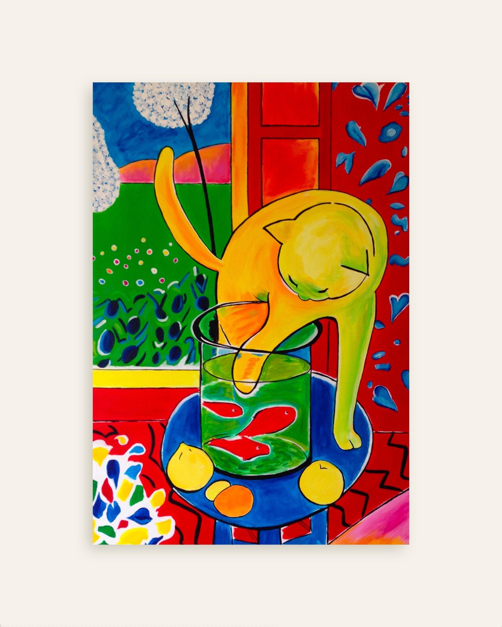 Matisse Goldfish Cat 1914 Art Poster | Posterscape