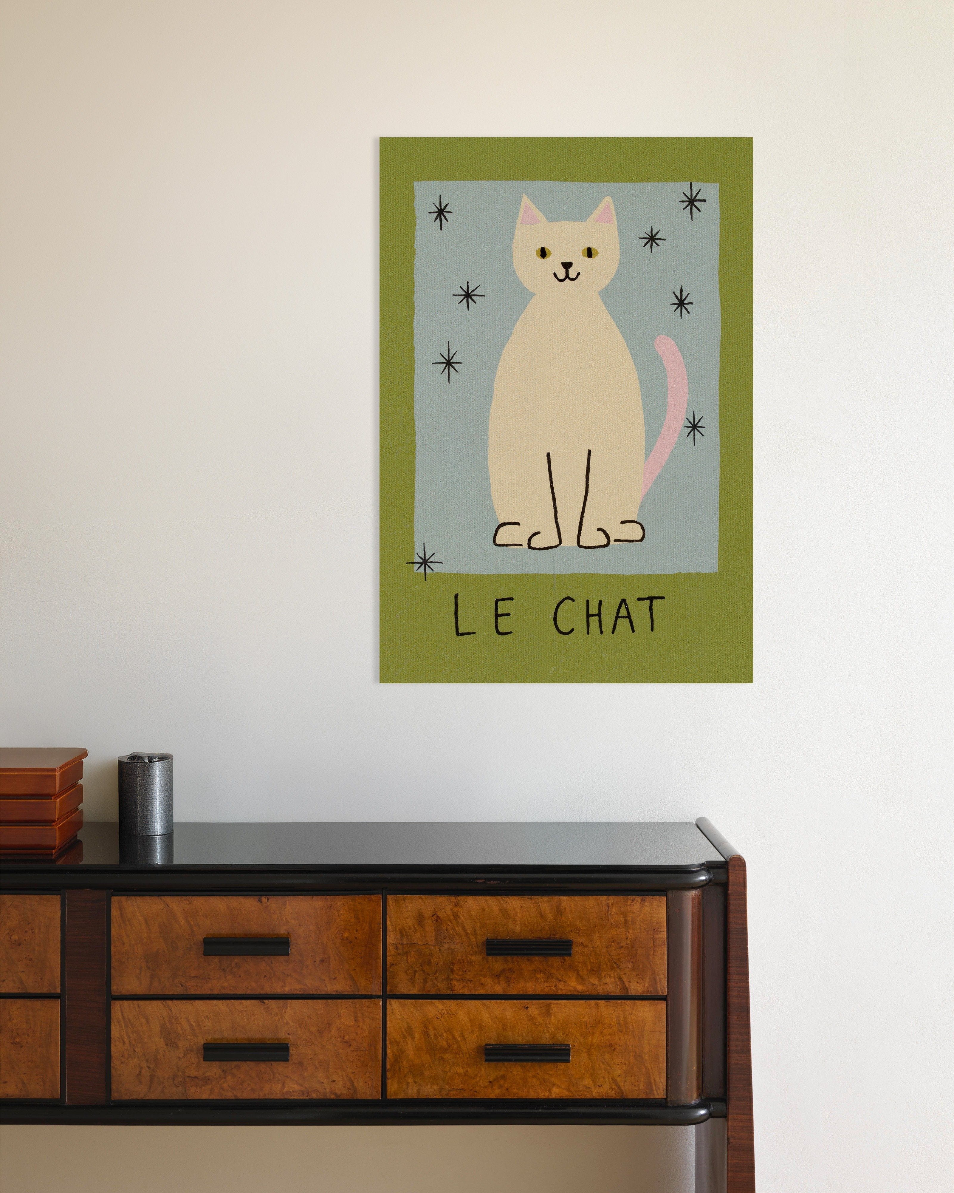 Poster of Le Chat - Mid-Century Cat Poster