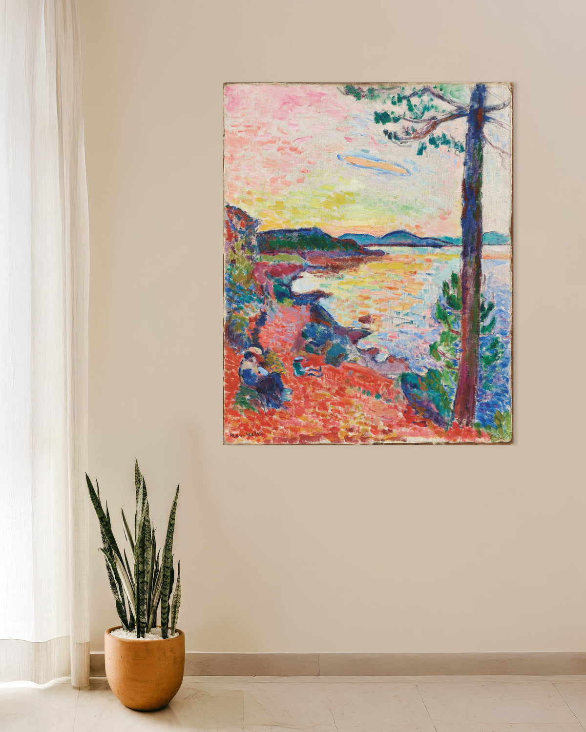 Poster av Le Goûter, Saint-Tropez-bukten (1904) av Henri Matisse