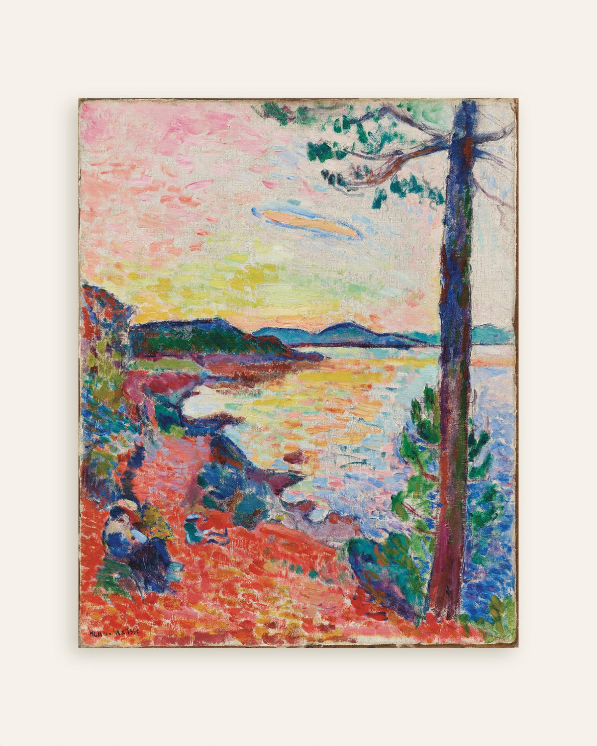 Poster av Le Goûter, Saint-Tropez-bukten (1904) av Henri Matisse, miniatyrbilde