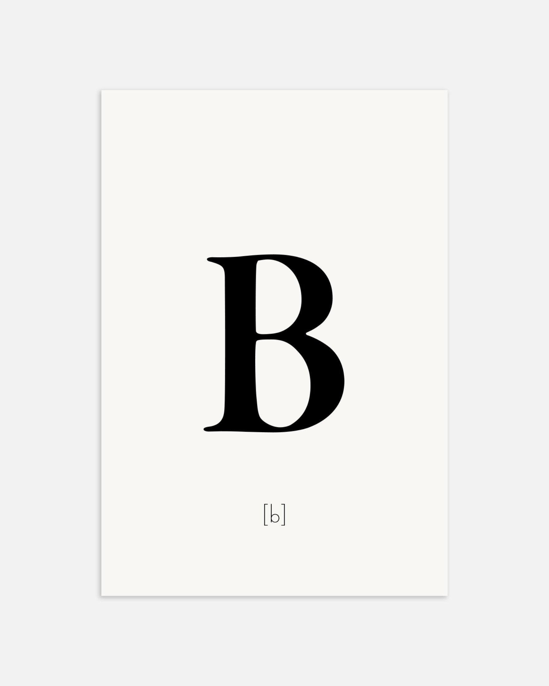 Letter B - Poster | Wall Art Print | Posterscape