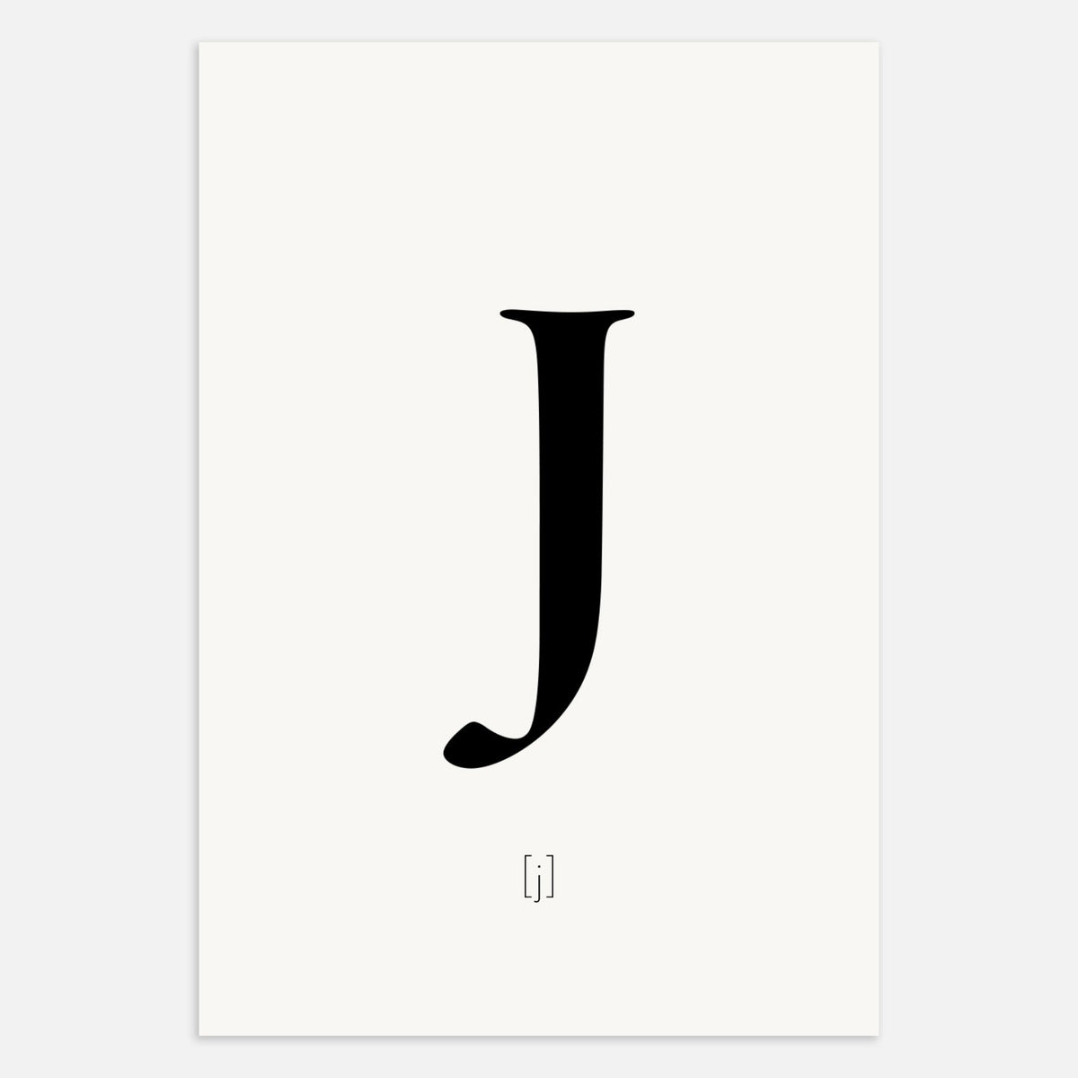 Letter J - Poster | Wall Art Print | Posterscape