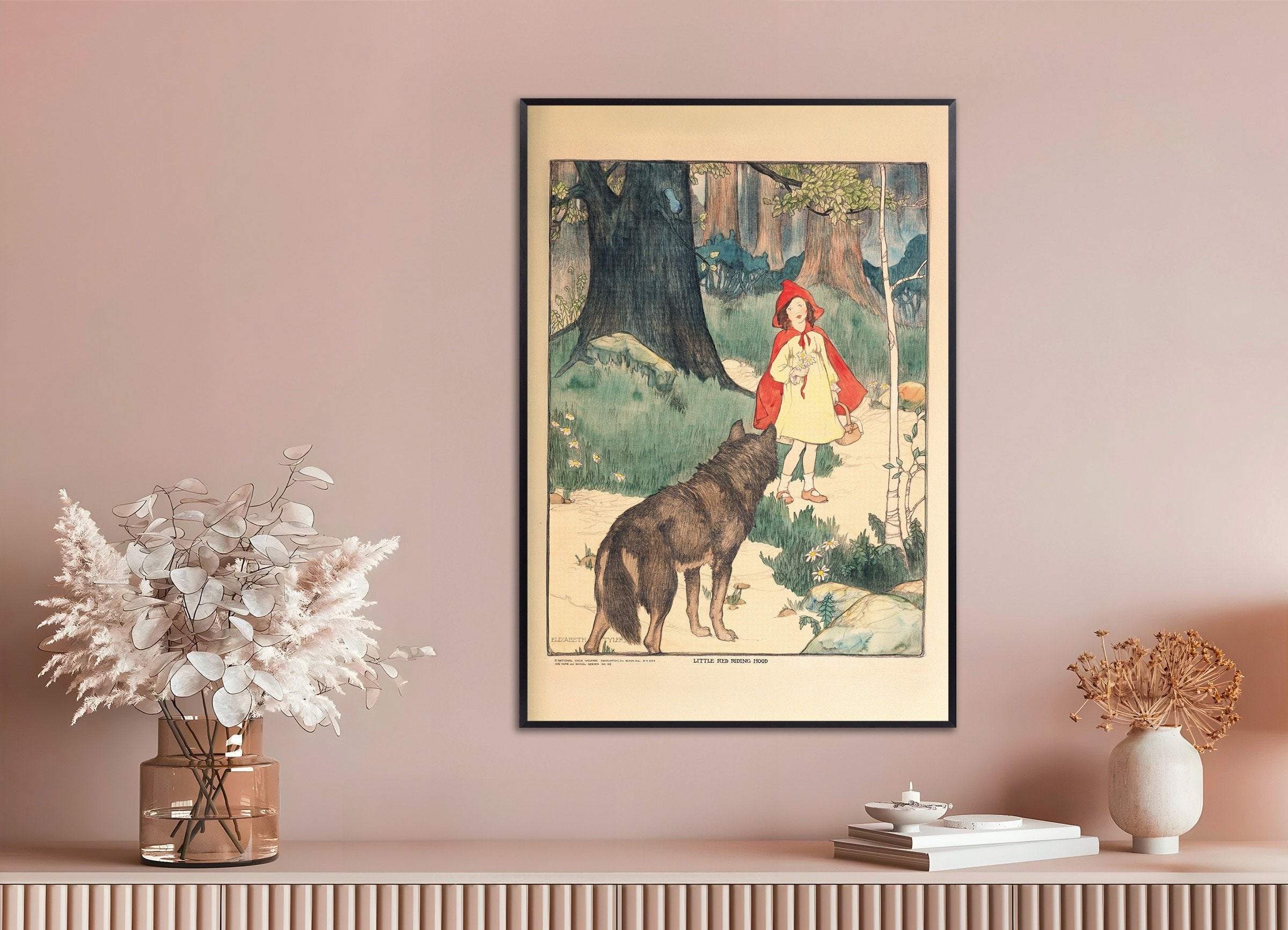 Poster of Little Red Riding Hood Poster, with metal frame