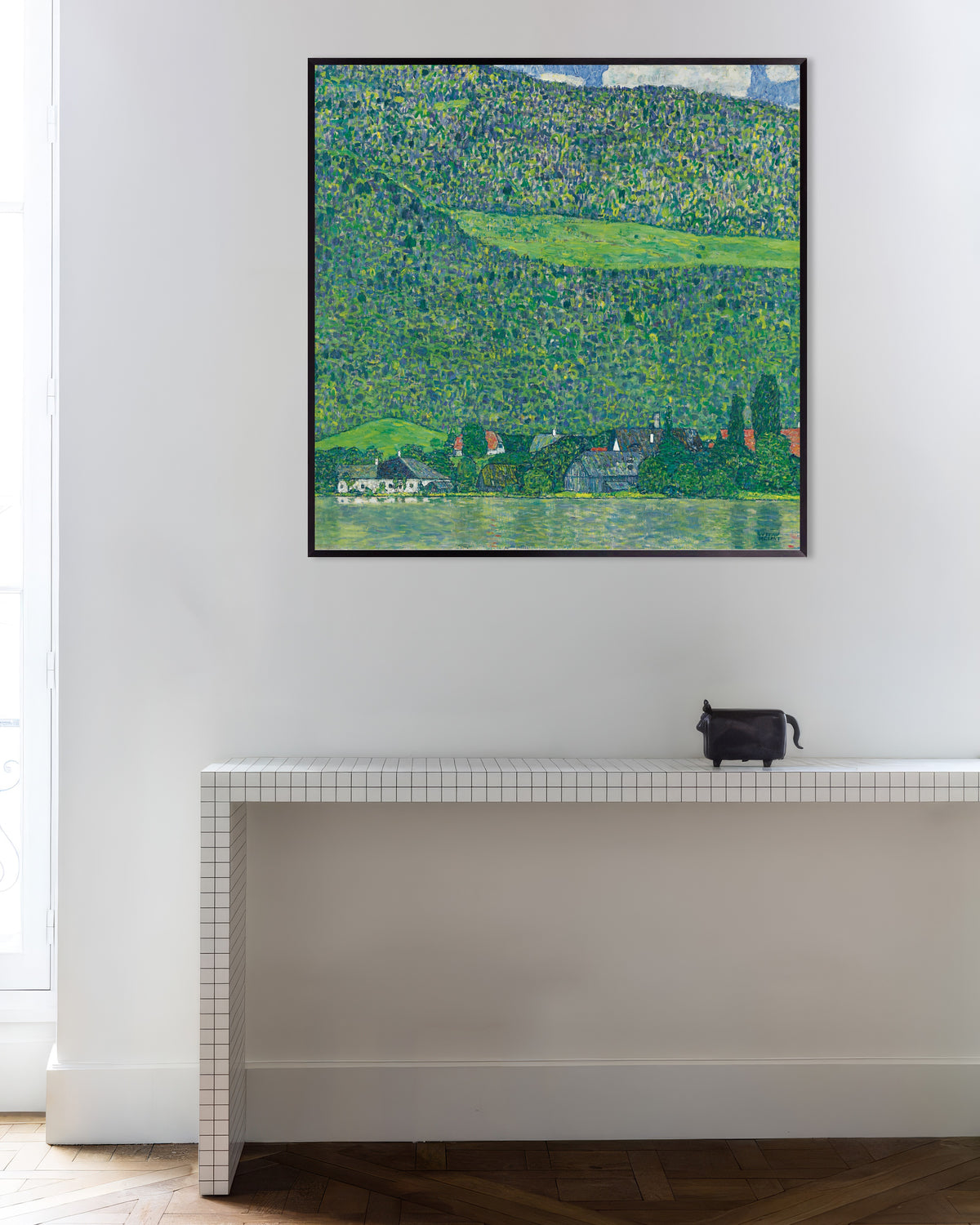 Poster av Litzlberg ved Attersee (1914–1915) av Gustav Klimt, med metallramme