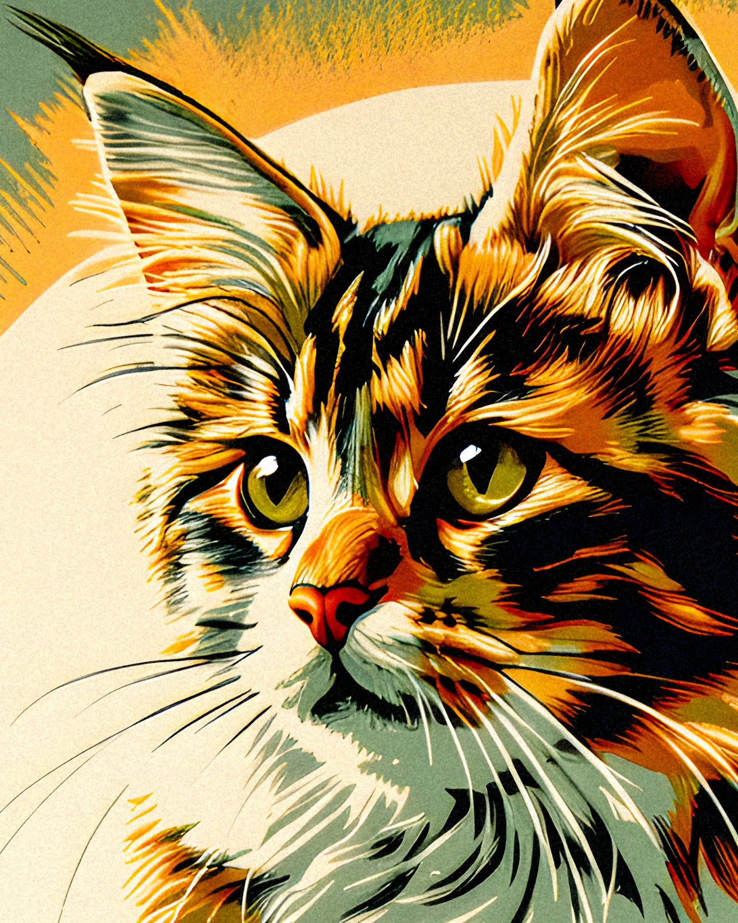 Chat Maine Coon - Vintage - Affiche