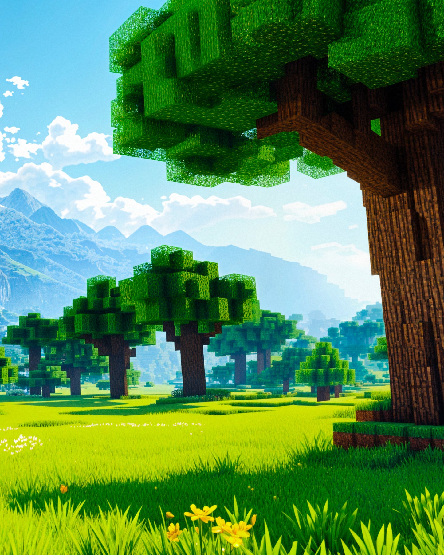 Minecraft, beautiful landscape - Poster