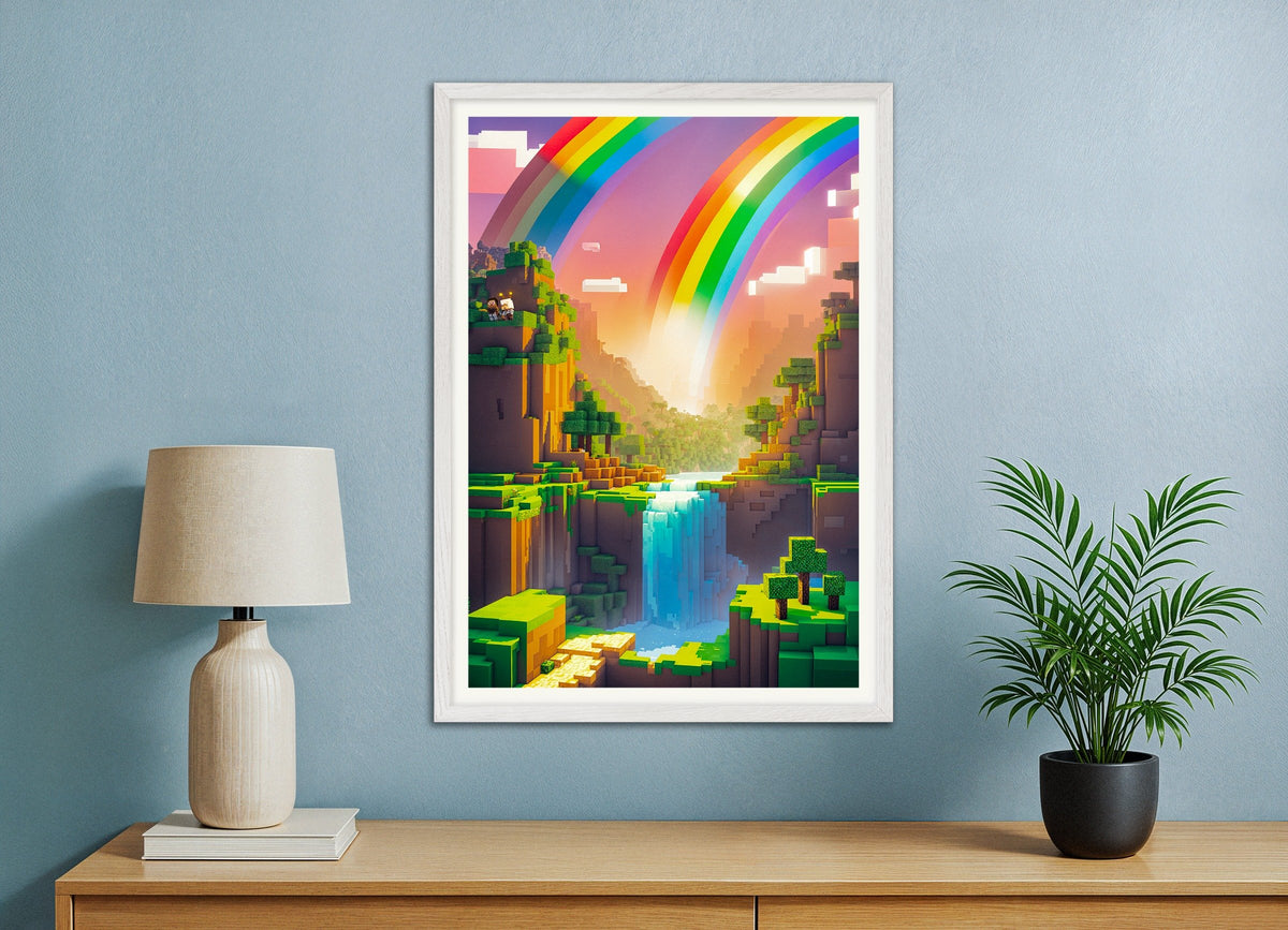 Minecraft Rainbow Valley - Gaming Poster | Posterscape