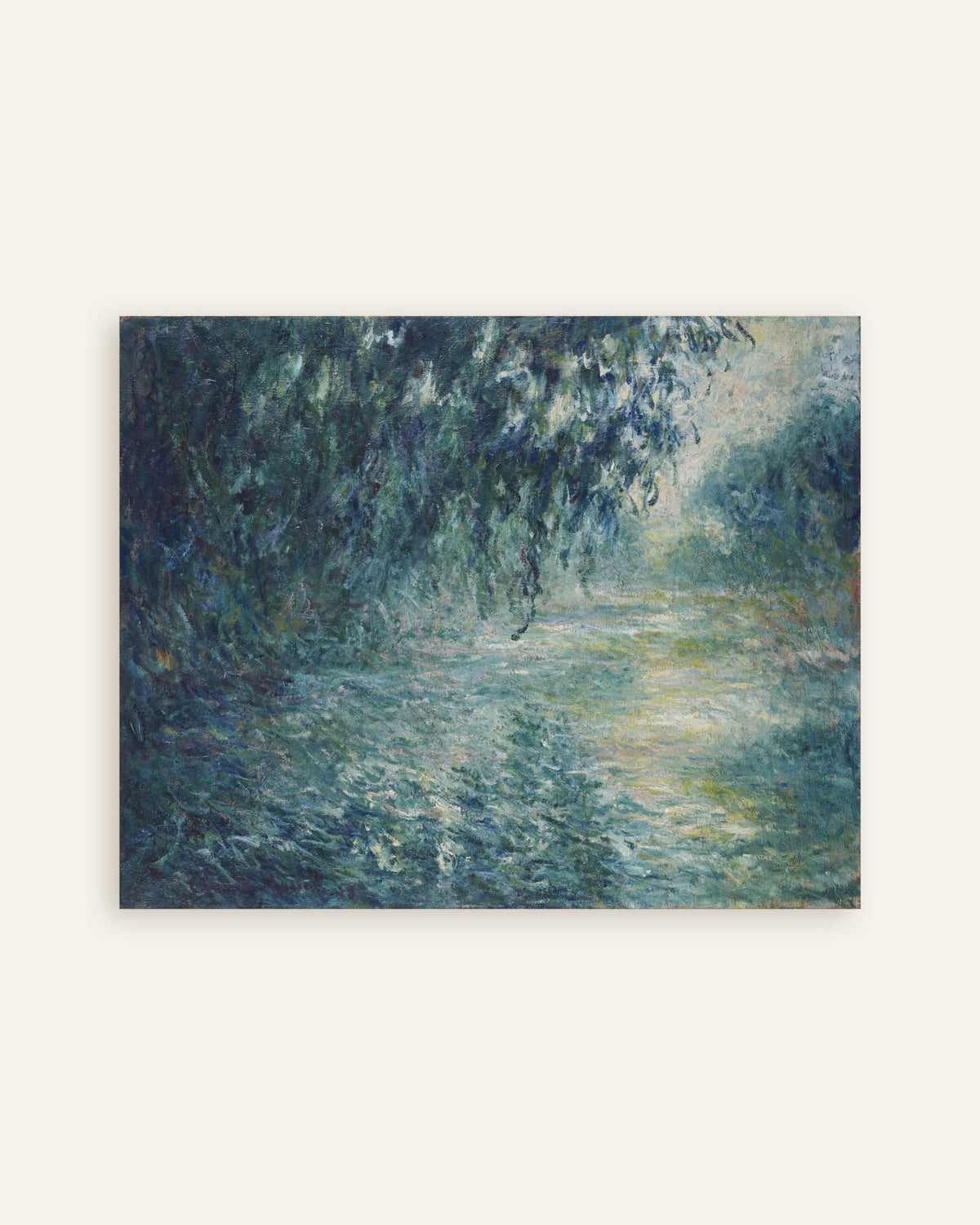 Plakat Morgen på Seinen (1898) av Claude Monet, miniatyr